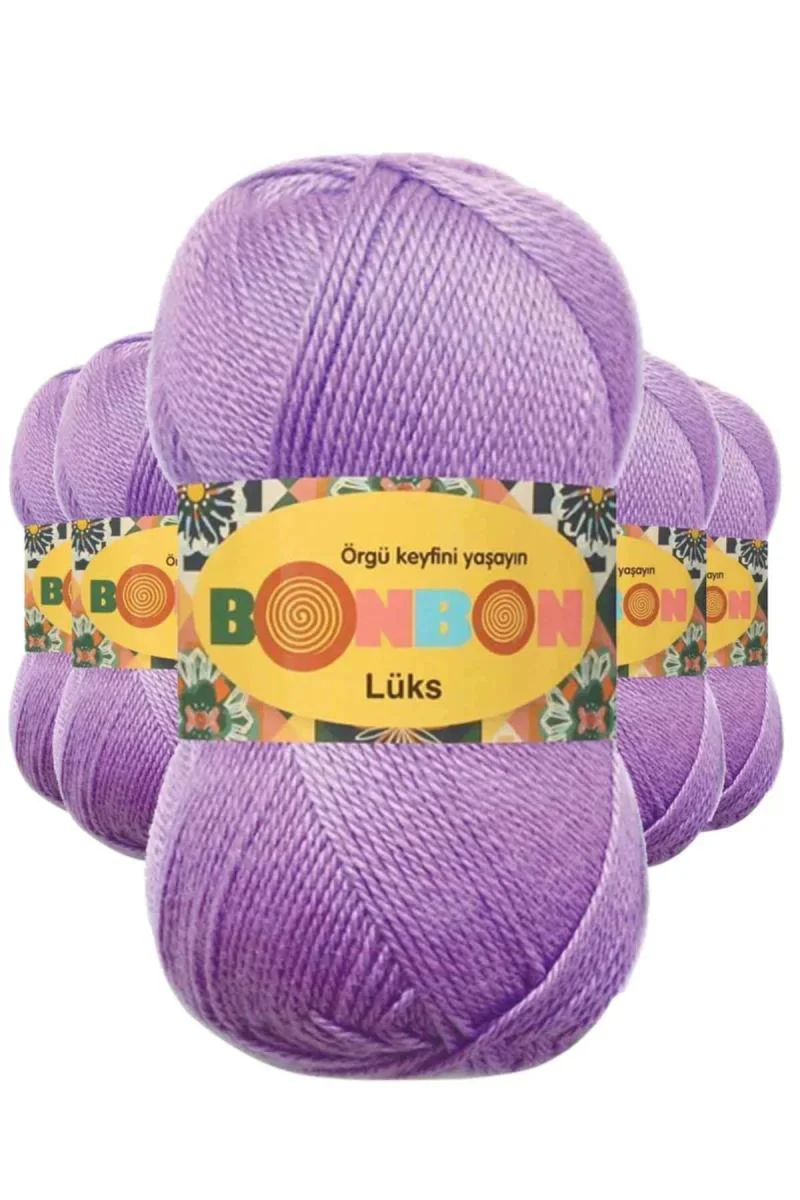 Lüks Patik İpi Yünü Lila 98275 - Nako Bonbon Lüks ile Uyumlu 5'li Paket Fiyatı, Yorumları ve Özellikleri