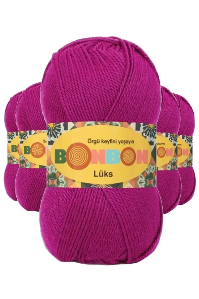 Lüks Patik İpi Yünü Fuşya 98403 - 5'li Paket %100 Akrilik Örgü İpi Fiyatı, Yorumları ve Özellikleri