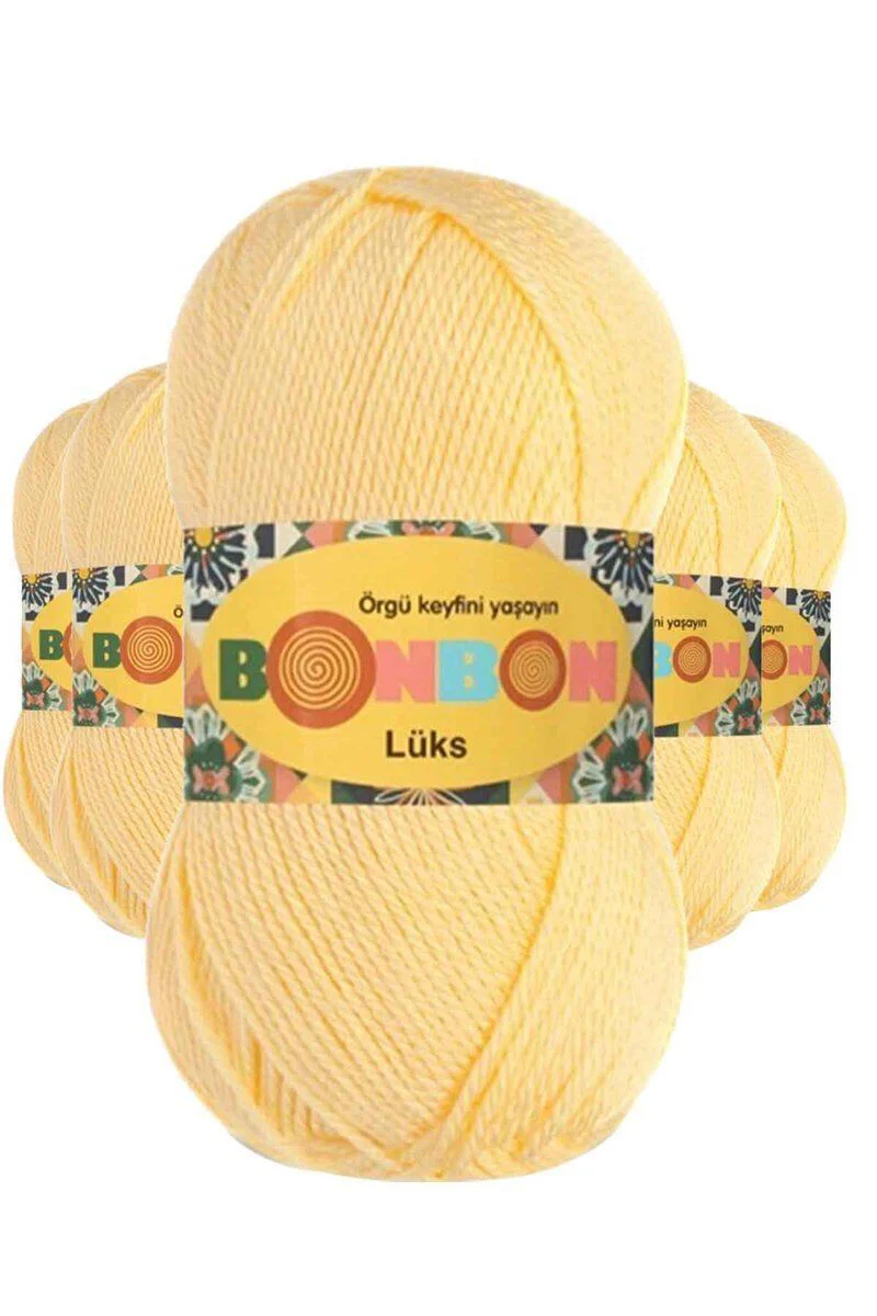 Lüks Patik İpi Yünü Bebe Sarı - %100 Akrilik Örgü İpi, 5'li Paket (240m) Fiyatı, Yorumları ve Özellikleri