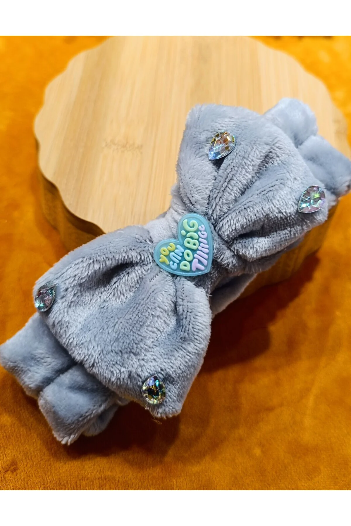 Lüks Peluşlu Figürlü Saç Bandana