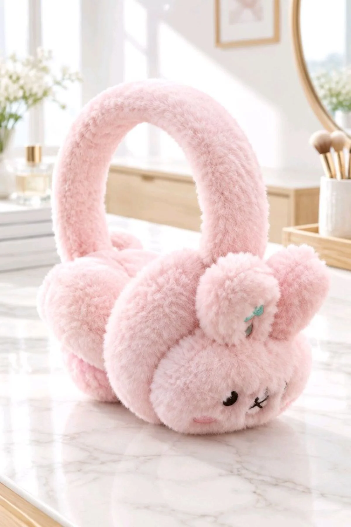 Lüks Renkli Figürlü Peluş Kulaklık