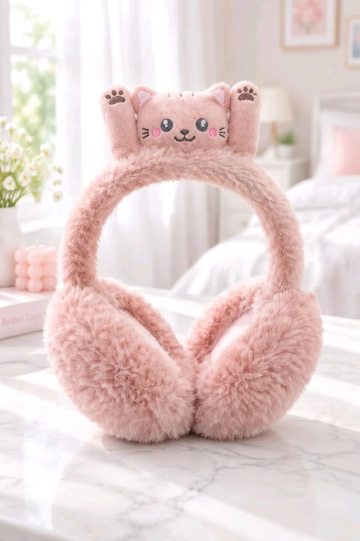 Lüks Renkli Figürlü Peluş Kulaklık