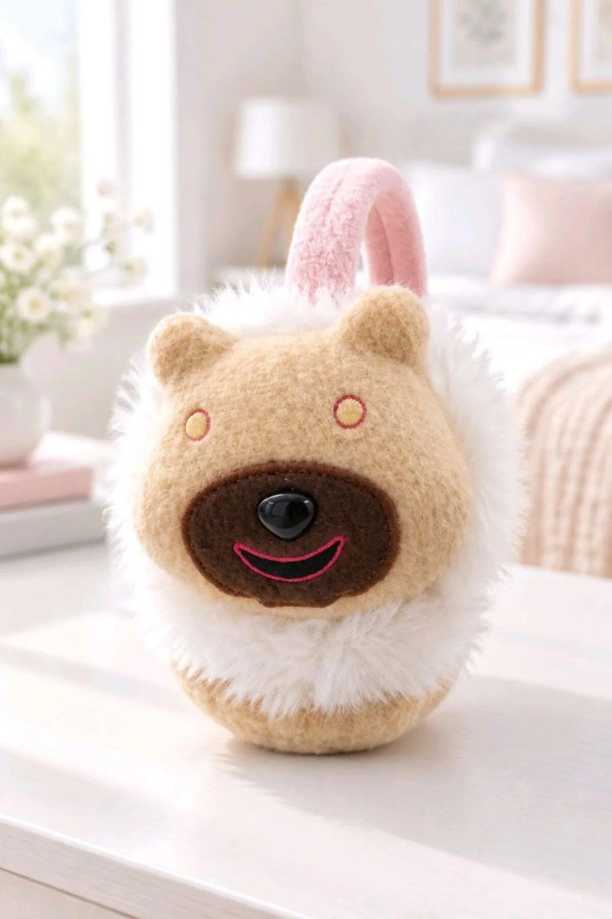 Lüks Renkli Figürlü Peluş Kulaklık Lüks Renkli Figürlü Peluş Kulaklık