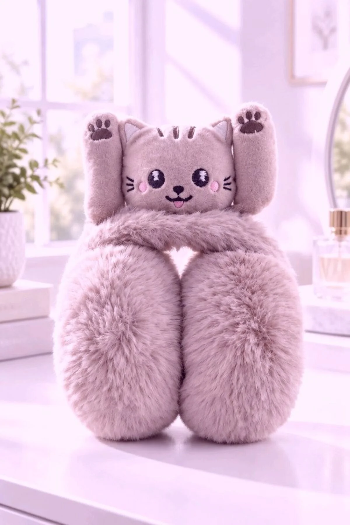 Lüks Renkli Figürlü Peluş Kulaklık