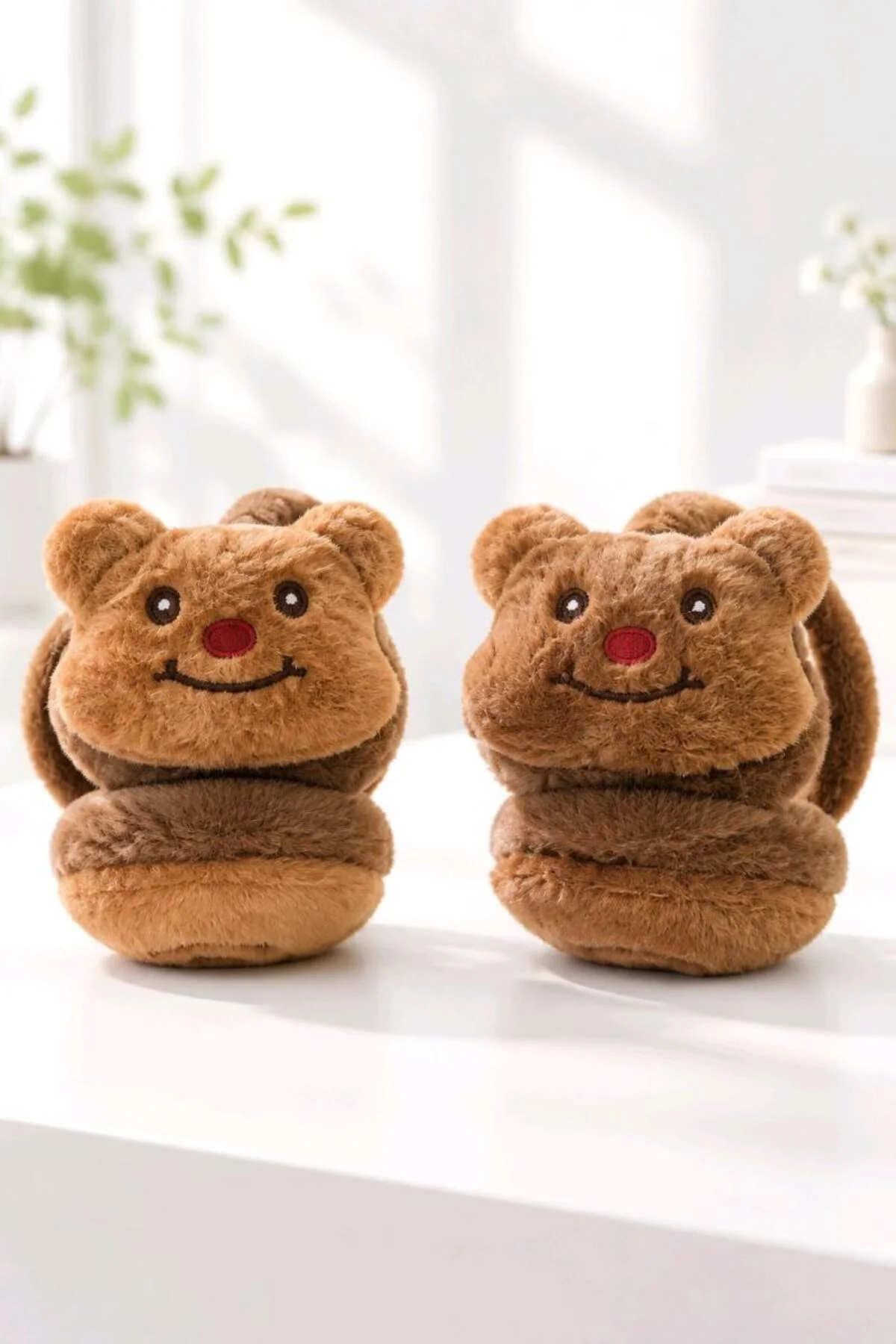 Lüks Renkli Figürlü Peluş Kulaklık - Görsel 2