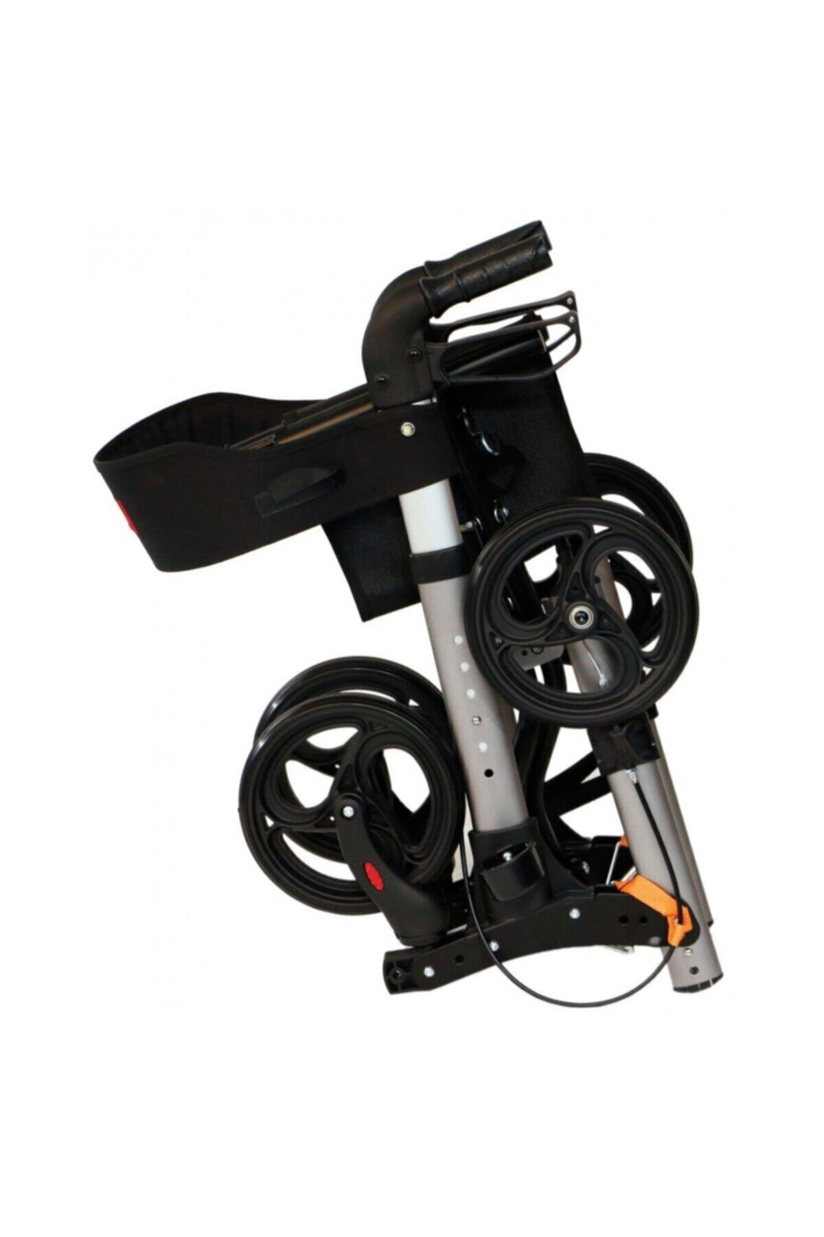 Lüks Rollatör Yürüteç Hasta Yürüteci Tekerlekli Frenli Oturma Apa