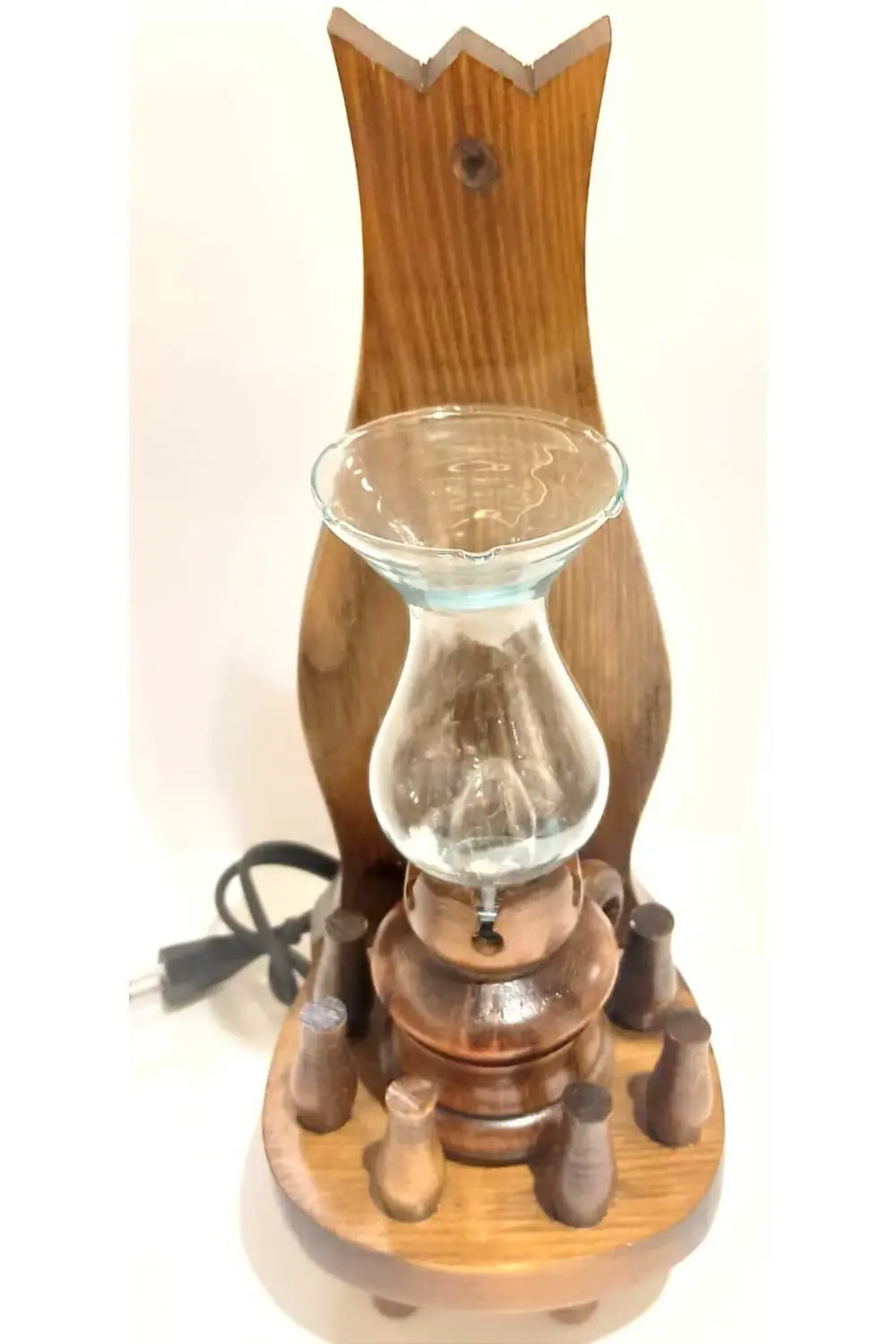 Lüks Şık Ahşap Gaz Lambası