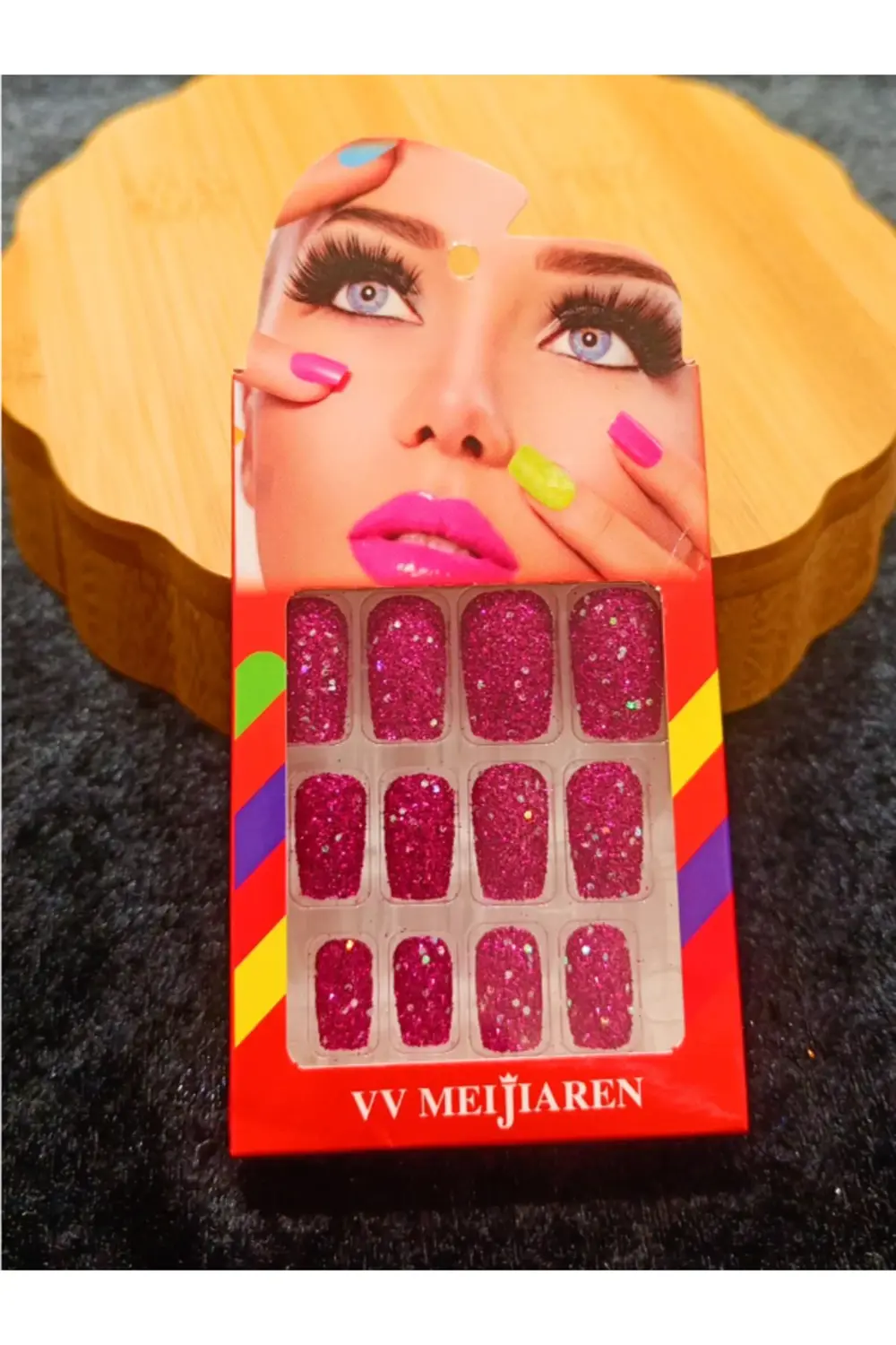 Lüks Simli Figürlü Takma Tırnak