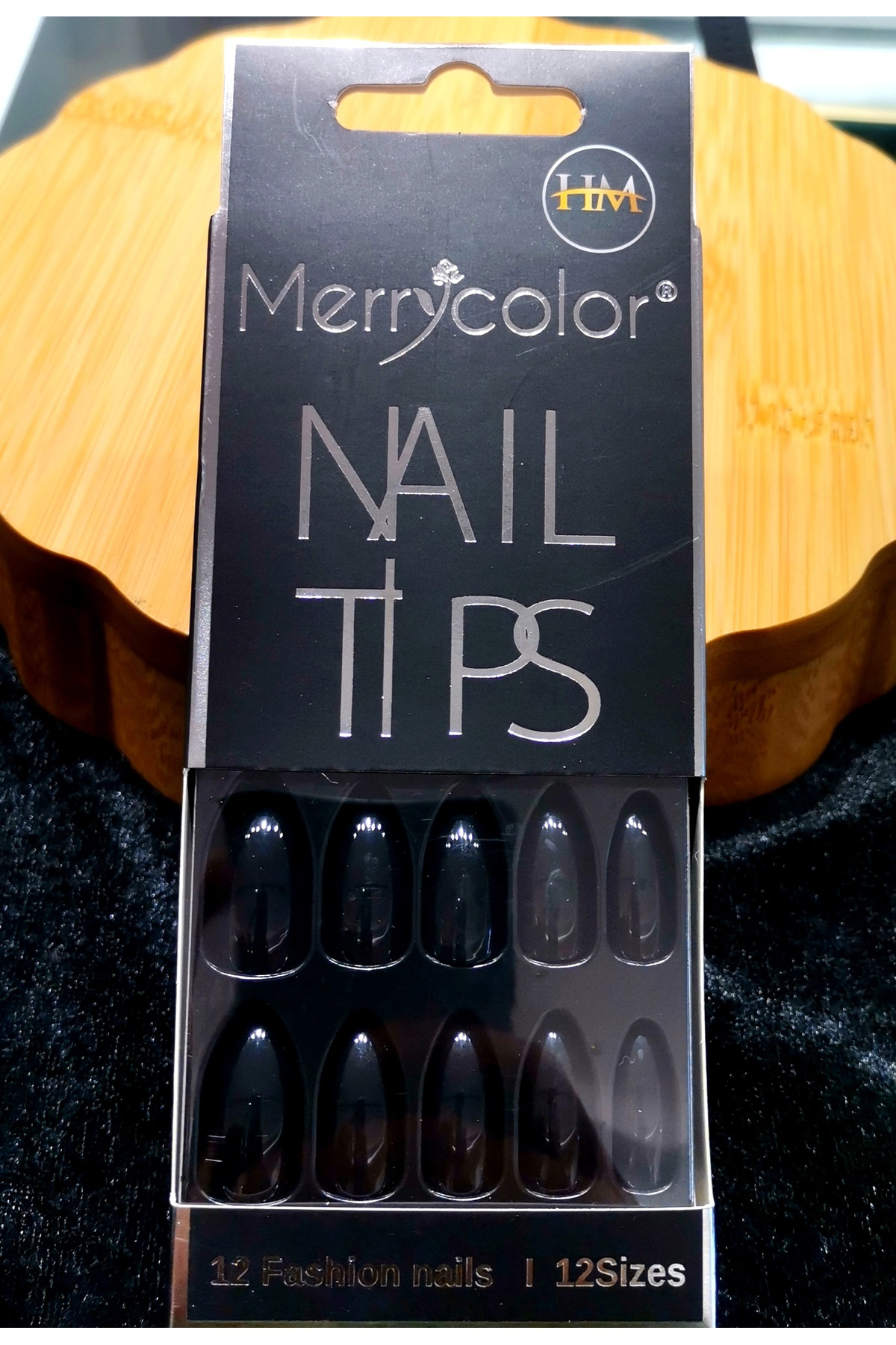 Monalisa Home Lüks Siyah Takma Tırnak