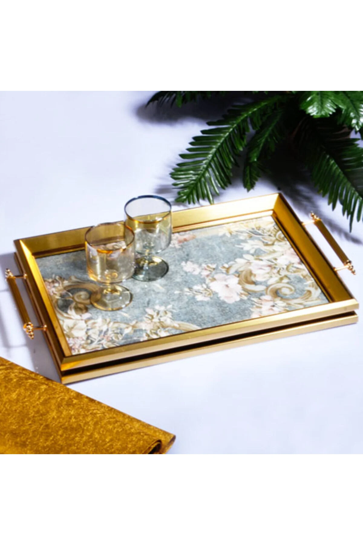 Lüks Sunum Tepsisi Gold Rix