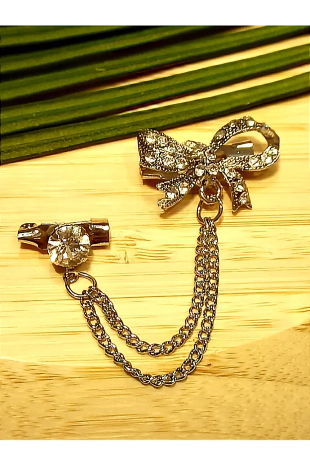 Lüks Tasarım Taşlı Yaka İğnesi