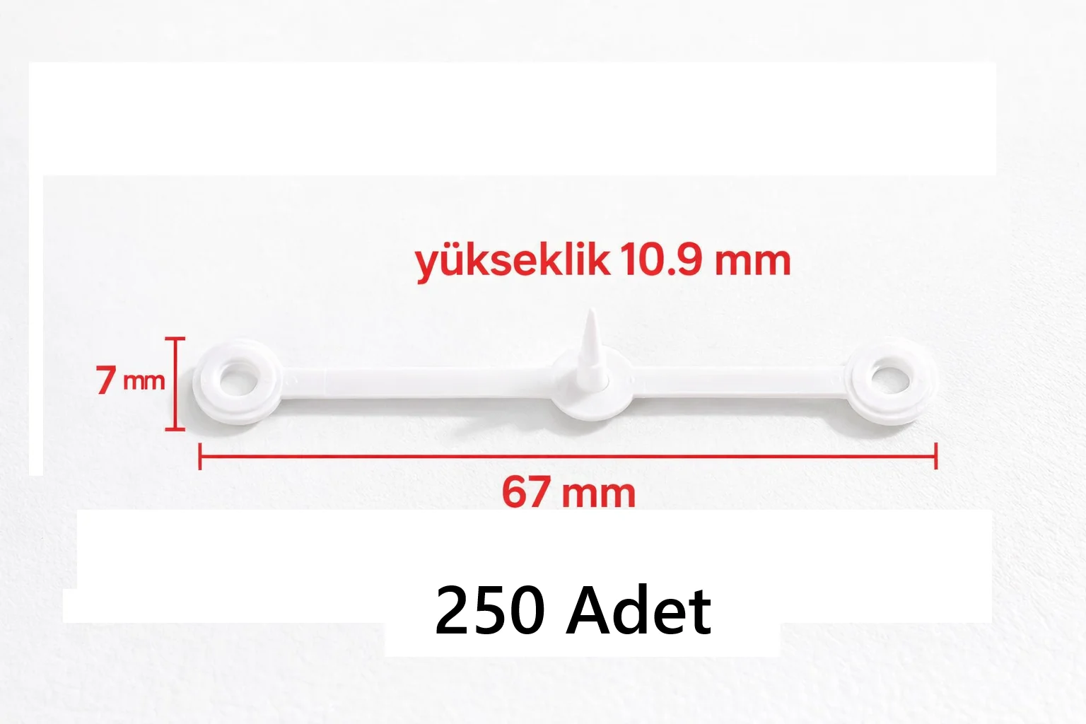 LuLuYen 250 Adet Beyaz Plastik Güvenlik Kilidi Etiket Sabitleyici