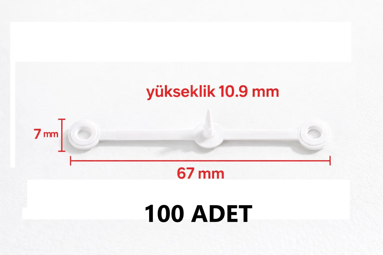 LuLuYen Plastik Güvenlik Kilidi Etiket Sabitleyici 67 mm Tek Kull