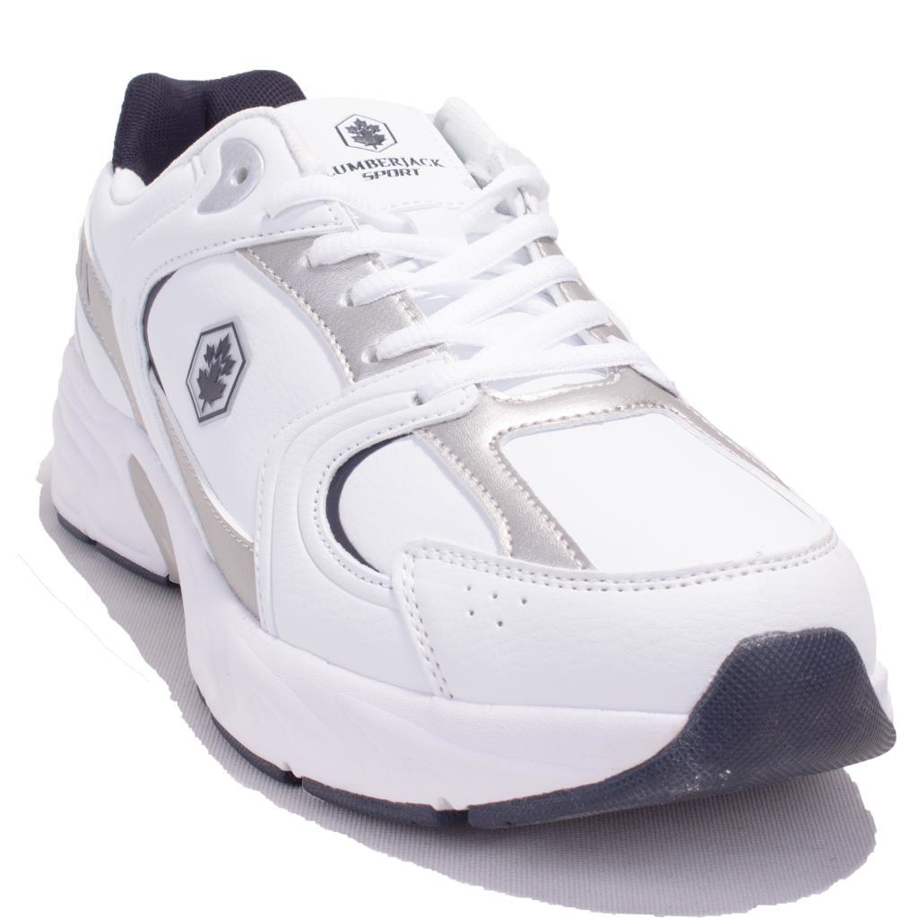 Lumberjack Pol Pu Beyaz Lacivert Ortopedik Günlük Erkek Spor Aya Lumberjack Pol Pu Beyaz Lacivert Ortopedik Günlük Erkek Spor Aya