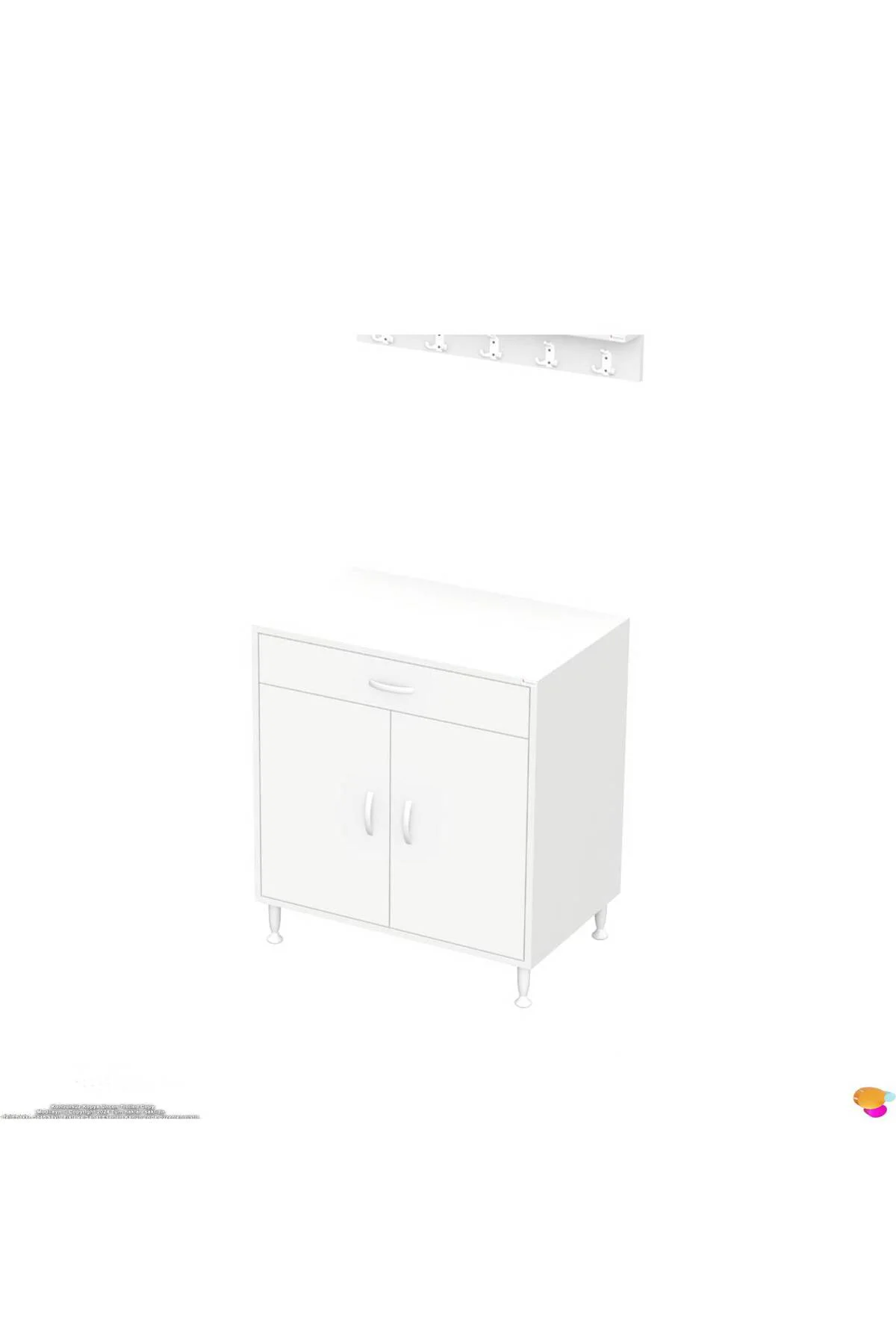Lumin Tüp Yuvalı 75 cm Ankastre Ocak Altı Dolap 75x88x48 cm Beyaz Lumin Tüp Yuvalı 75 cm Ankastre Ocak Altı Dolap 75x88x48 cm Beyaz