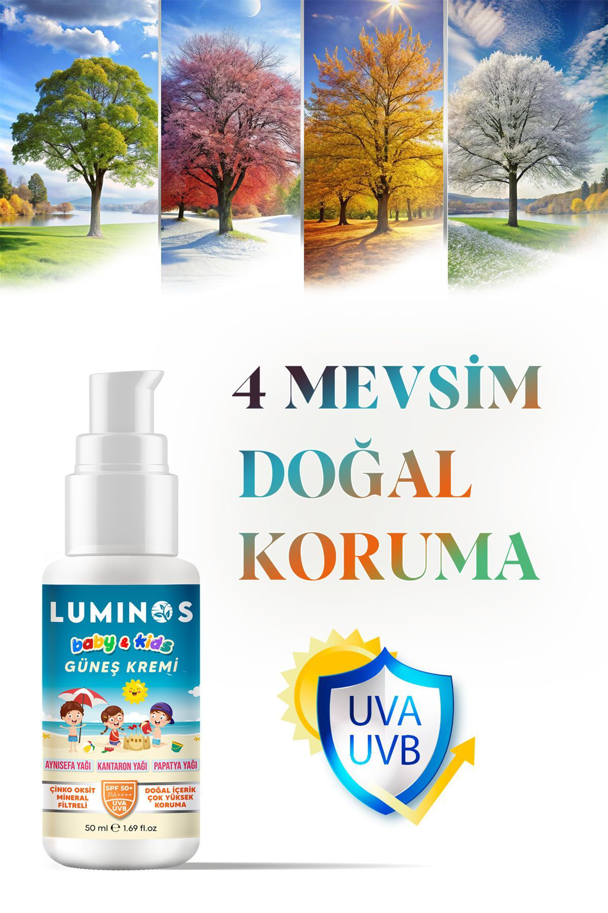 Natural Luminos Bebeklere Ve Çocuklara Özel Doğal Formül Spf 50 Güneş Kre Natural Luminos Bebeklere Ve Çocuklara Özel Doğal Formül Spf 50 Güneş Kre
