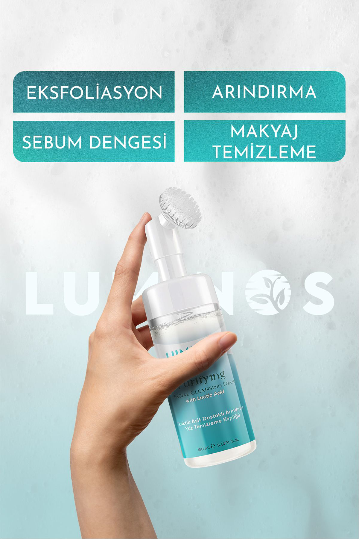 Natural Luminos Firça Başlikli Yüz Temizleyici Arindirici Köpük - 150 Ml