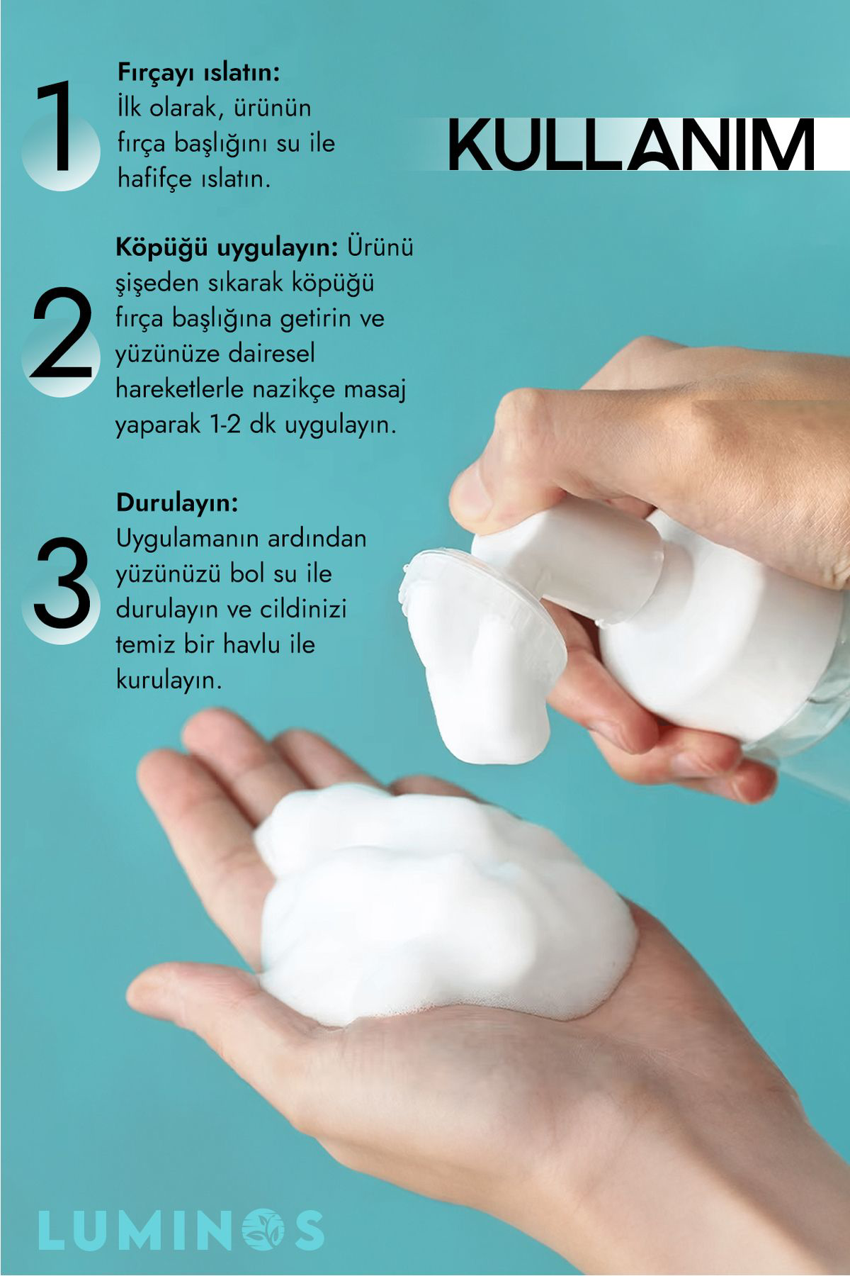 Natural Luminos Firça Başlikli Yüz Temizleyici Arindirici Köpük - 150 Ml