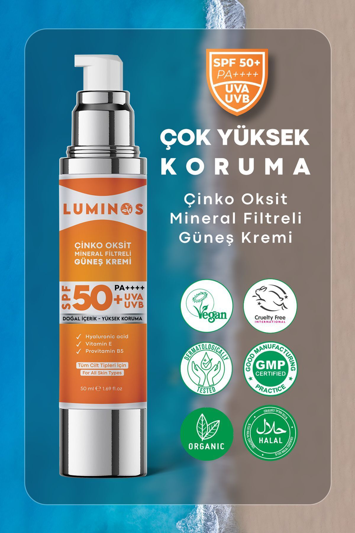 Luminos Spf 50+ Doğal Güneş Kremi 1+1 Fırsat Paketi