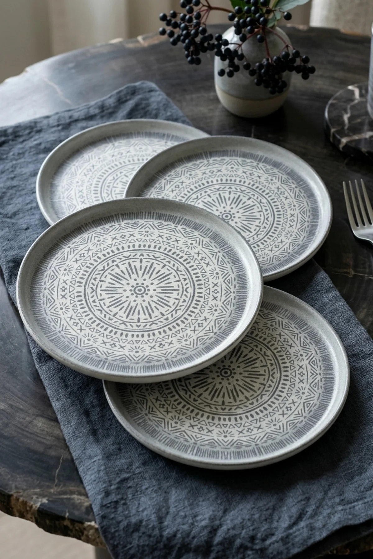 Luna Nordic Pasta Tabağı 22 Cm 4 Adet