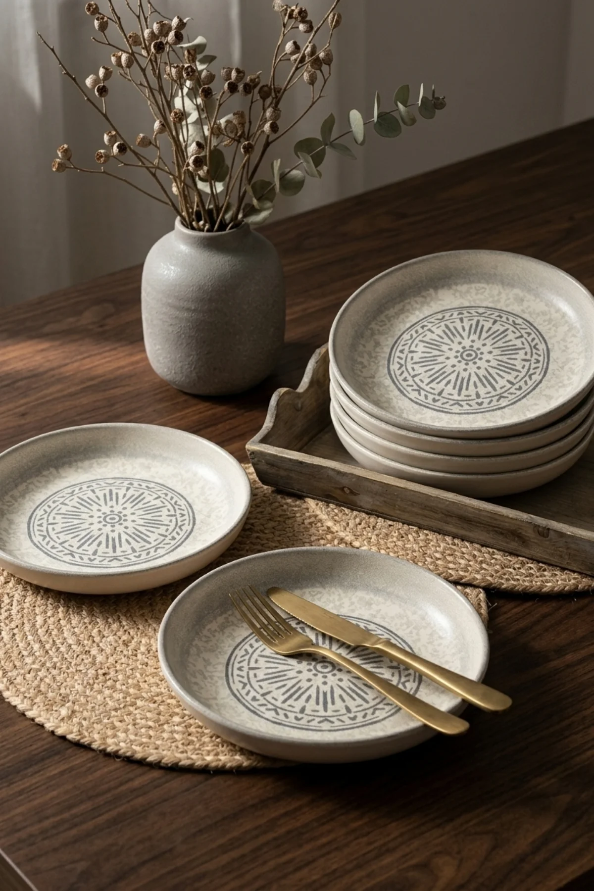 Luna Nordic Yemek Tabağı Çukur Tabak 6 adet 18 cm