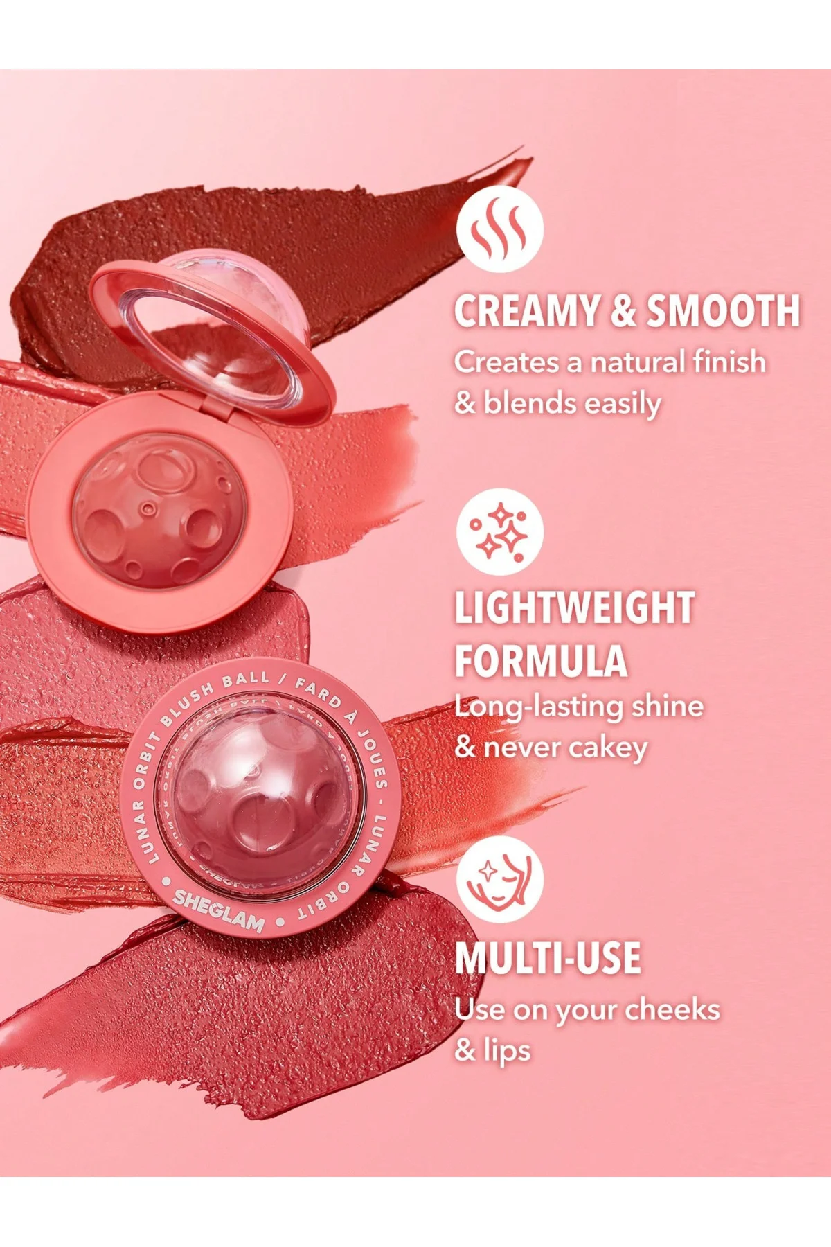Lunar Orbit Blush Ball – Delight (Mercan Pembe Tonu)