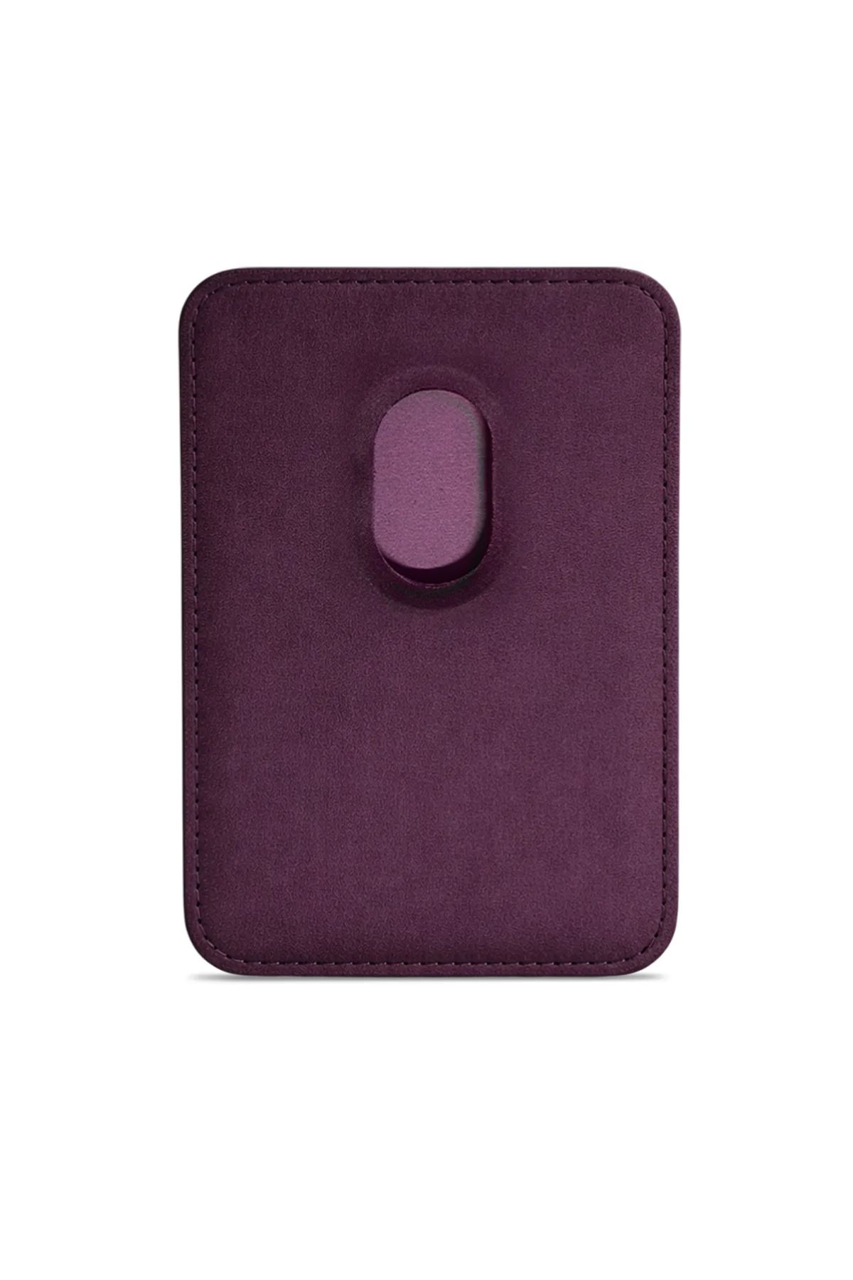 Lunex Premium Süet Magsafe Kartlık Burgundy Wine iPhone 16 Pro
