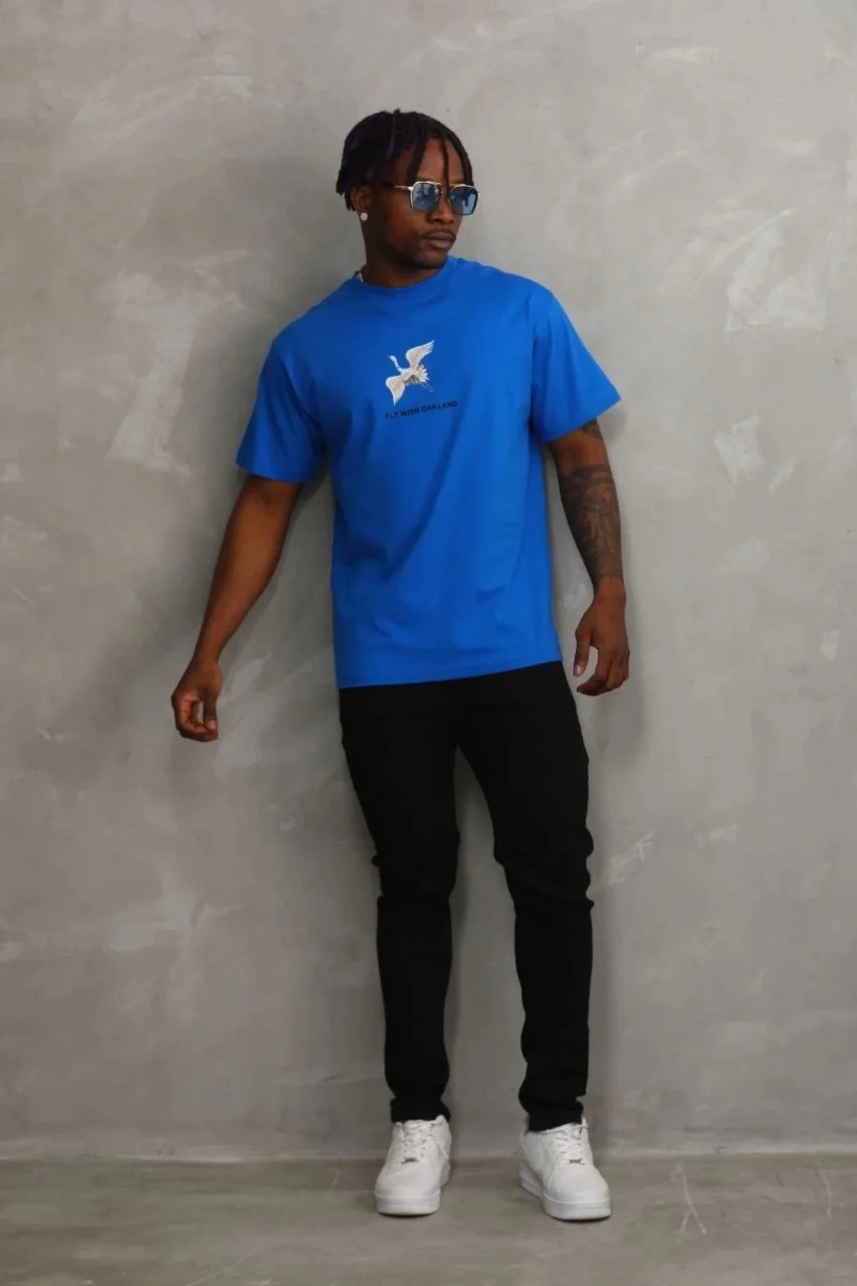 Lushiowear Erkek Baskılı T-Shirt Kısa Kol Bisiklet Yaka Rahat Kalıp Tişört - Mavi Lushiowear Erkek Baskılı T-Shirt Kısa Kol Bisiklet Yaka Rahat Kalıp Tişört - Mavi