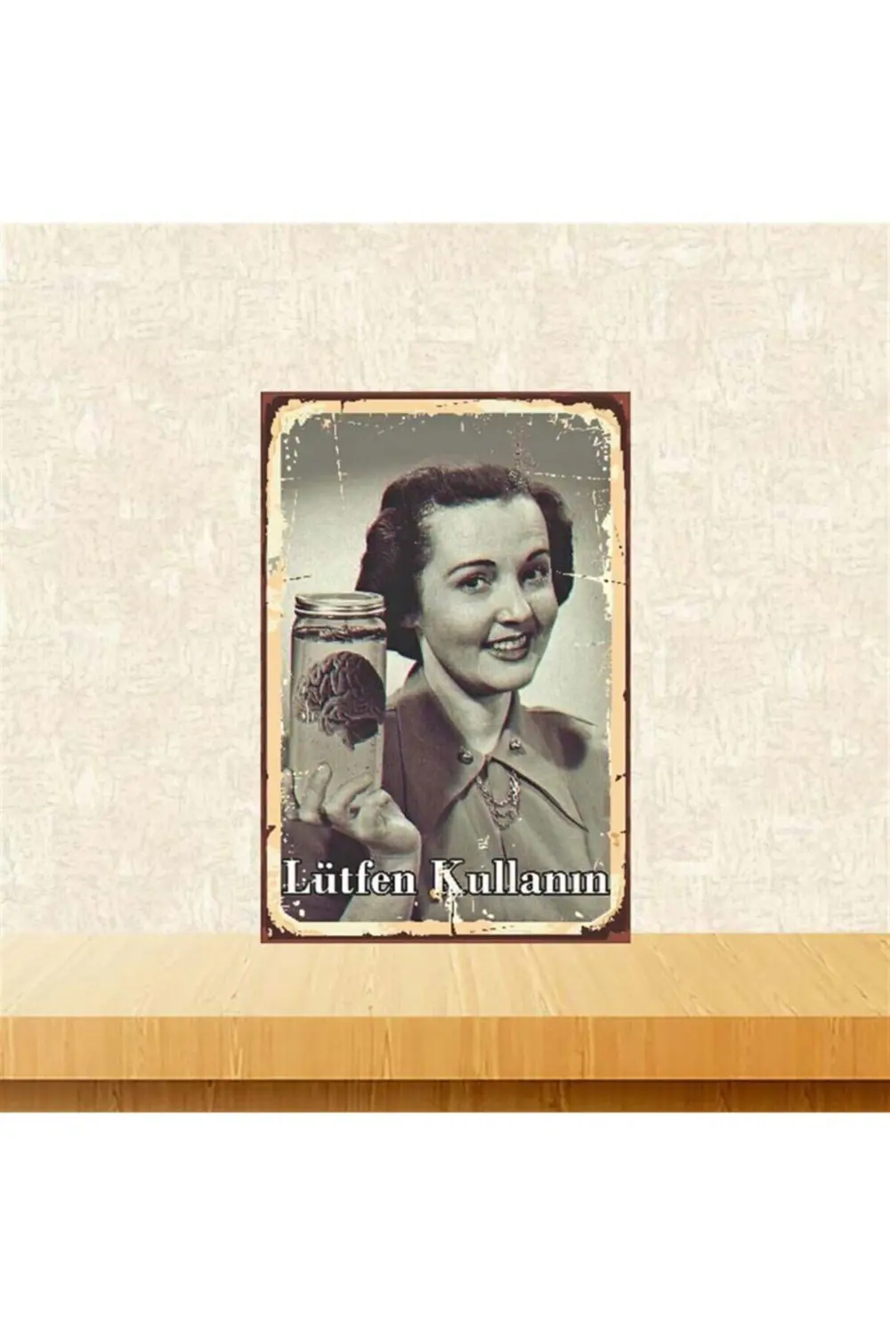 Lütfen Kullanın 20-30 Cm Retro Ahşap Poster