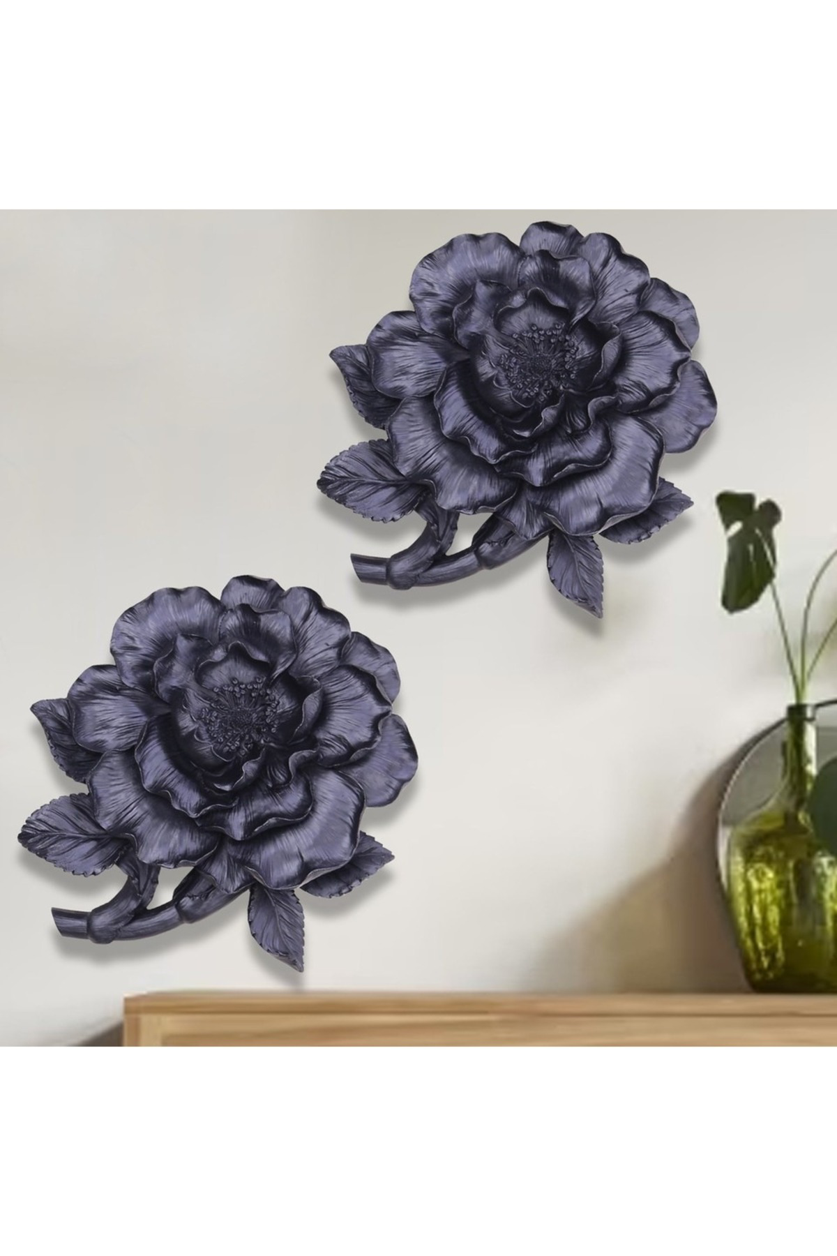 Elif Aksesuar Luwa Dekoratif Çiçek Siyah