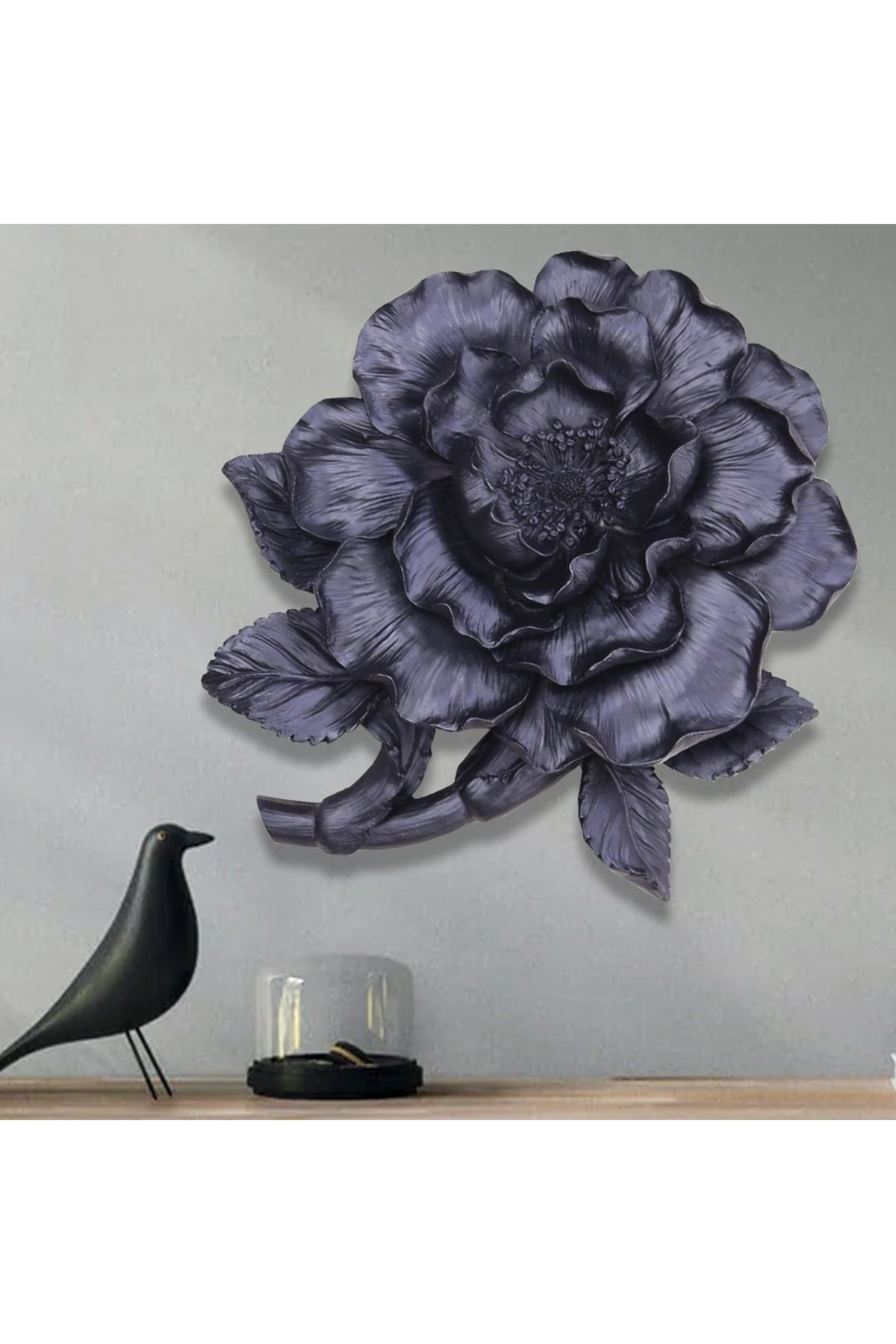 Elif Aksesuar Luwa Dekoratif Çiçek Siyah