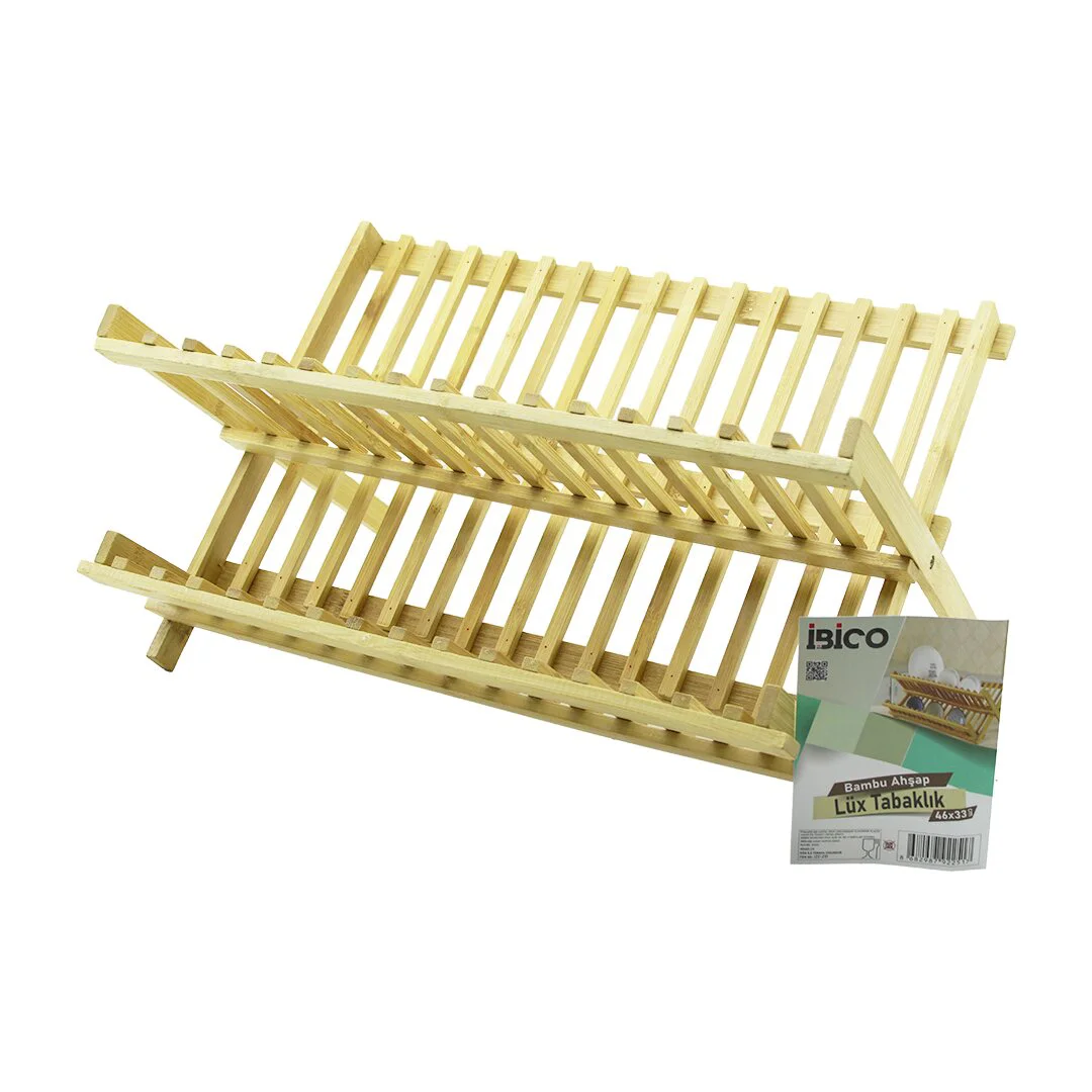 Lüx Ahşap Bambu Bulaşık - Tabaklık Tezgah Üstü 46X33CM Lüx Ahşap Bambu Bulaşık - Tabaklık Tezgah Üstü 46X33CM