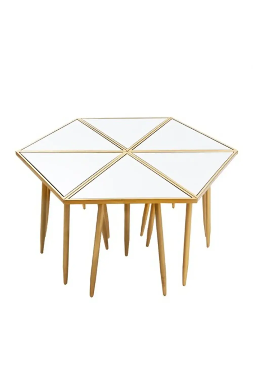 Lux Altıgen Orta Sehpa Ak.hg0001