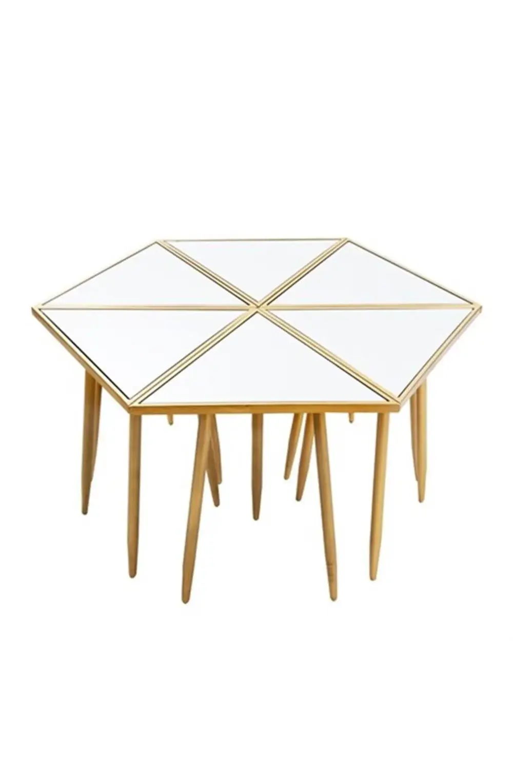 Lux Altıgen Orta Sehpa Ak.hg0001