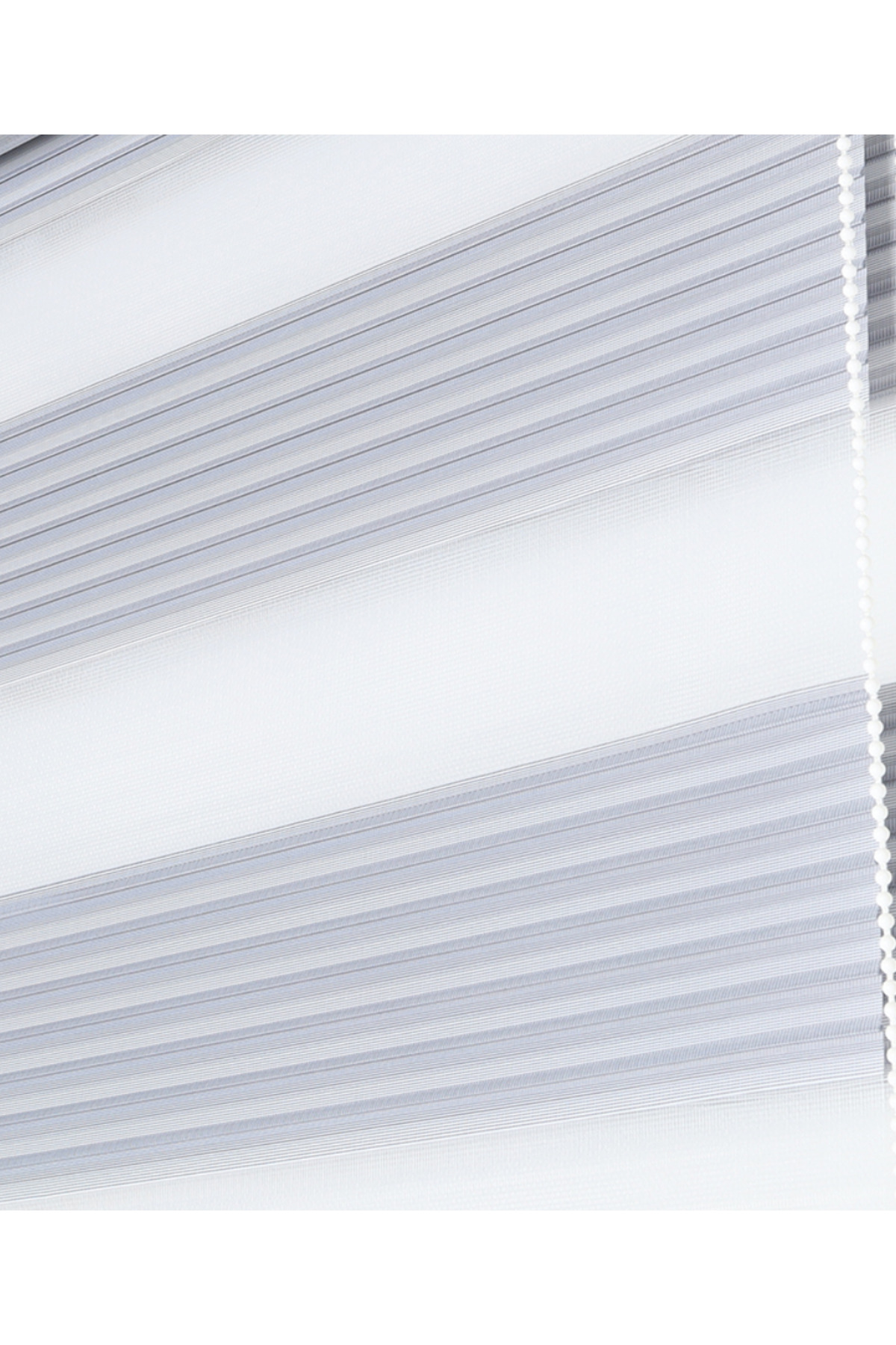 Lüx Bambu Pliseli Gri Zebra Stor Perde , Alüminyum Kasalı Yüksek 