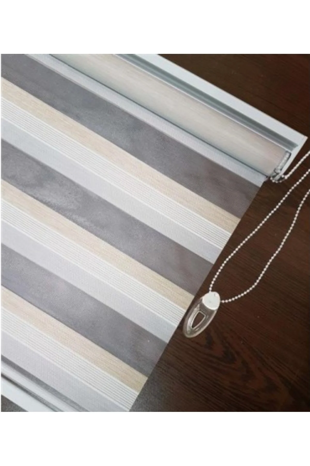 Lux Bambu Renk Geçişli Zebra Stor Perde, Alüminyum Kasalı Yüksek 