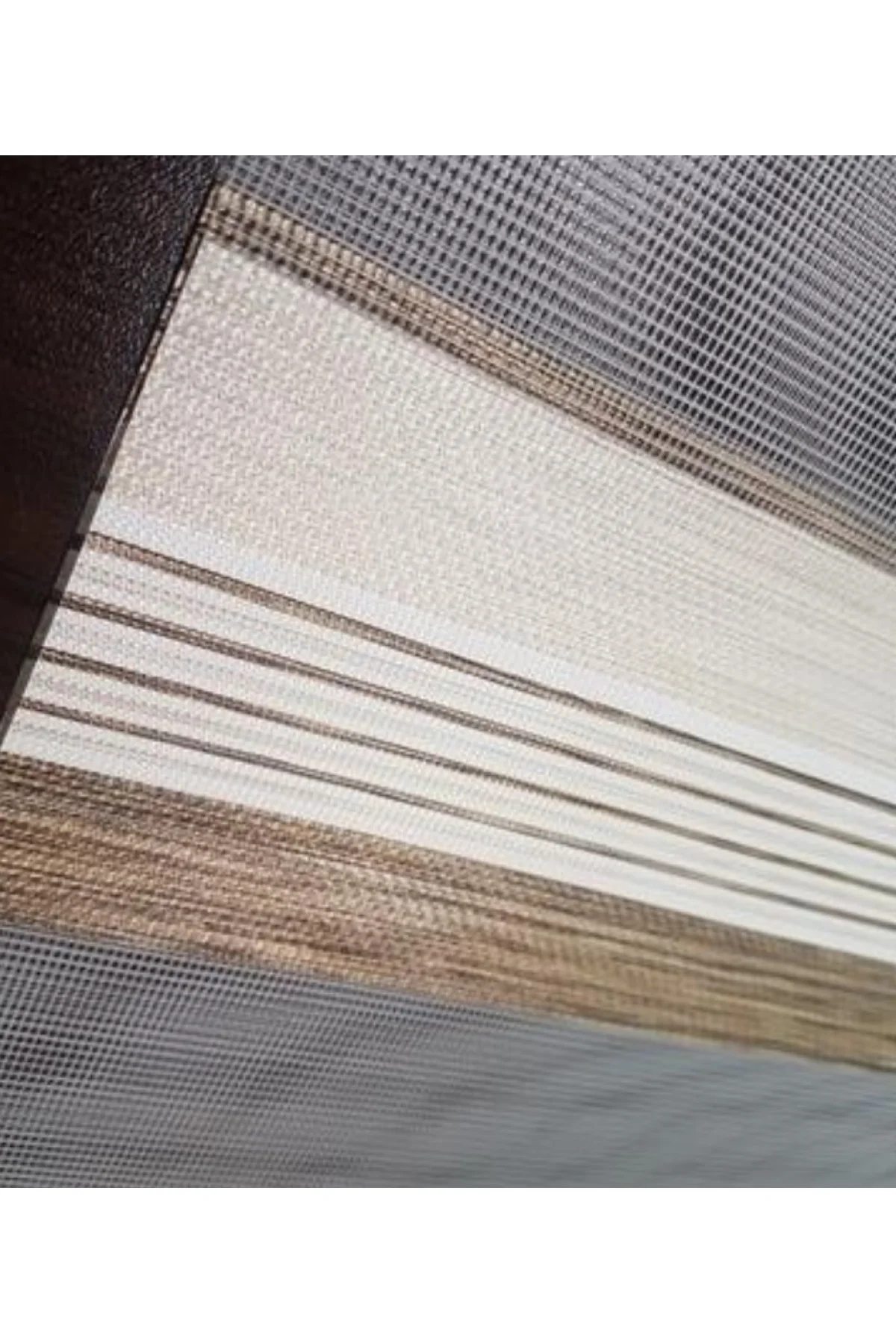 Lux Bambu Renk Geçişli Zebra Stor Perde Alüminyum Kasalı Yüksek K