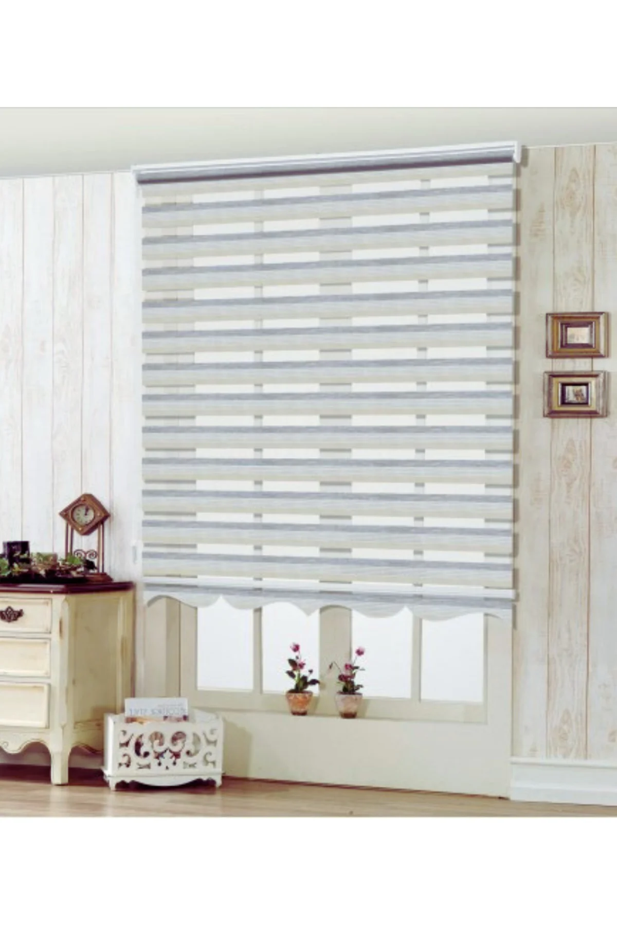 Lux Bambu Renk Geçişli Zebra Stor Perde, Alüminyum Kasalı Yüksek 