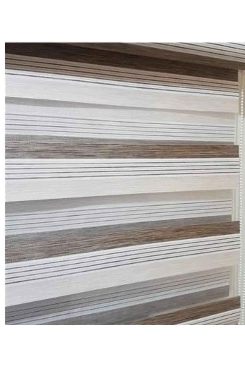 Lux Bambu Renk Geçişli Zebra Stor Perde Alüminyum Kasalı Yüksek K