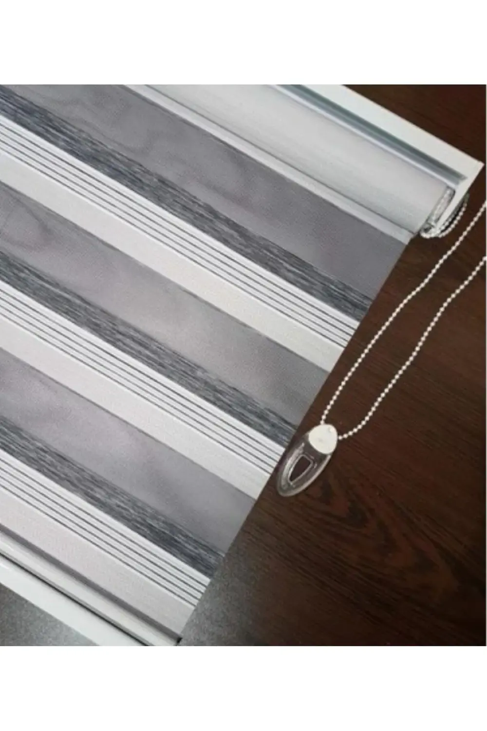 Lux Bambu Renk Geçişli Zebra Stor Perde Alüminyum Kasalı Yüksek K