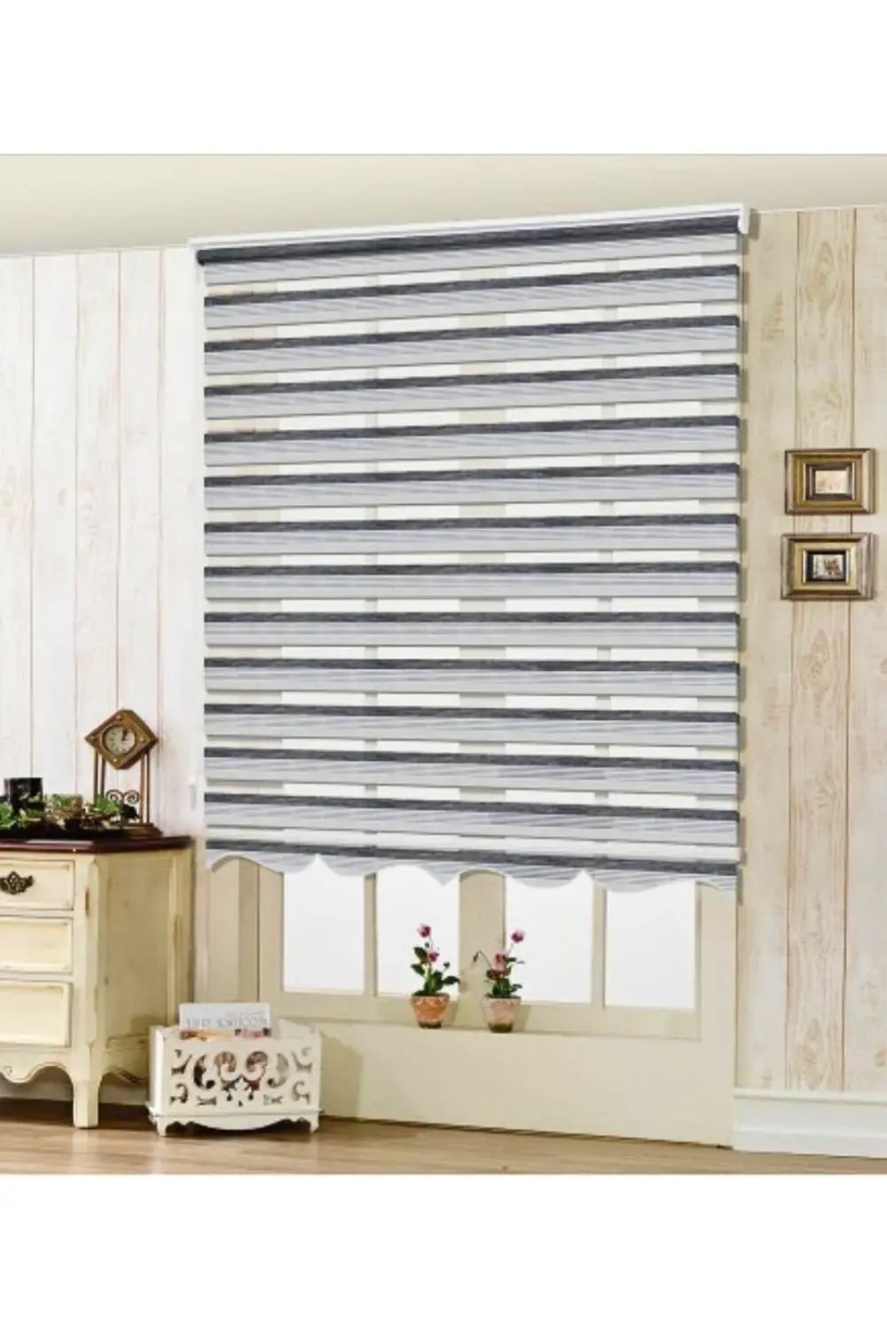 Lux Bambu Renk Geçişli Zebra Stor Perde Alüminyum Kasalı Yüksek K