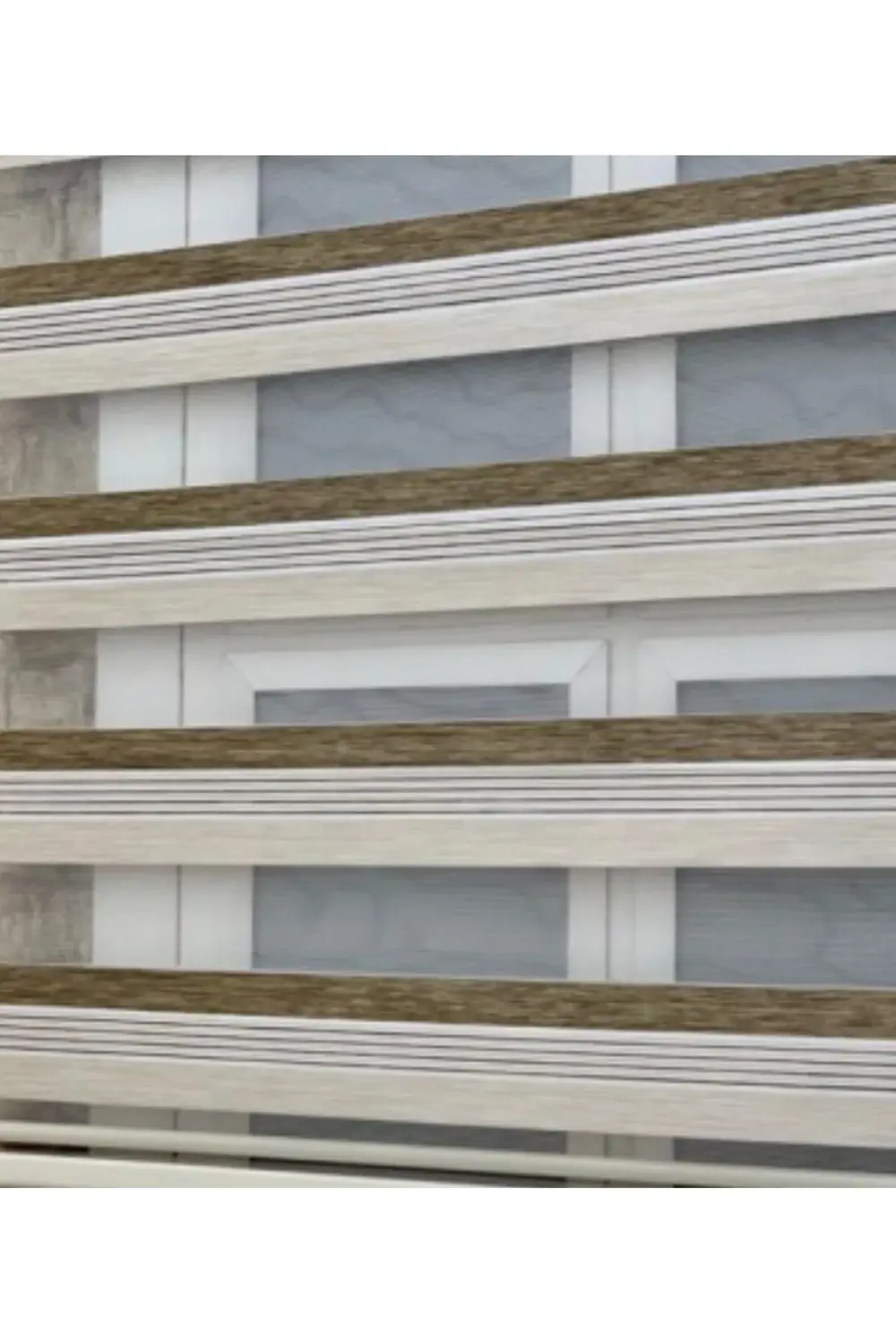 Lux Bambu Renk Geçişli Zebra Stor Perde Alüminyum Kasalı Yüksek K