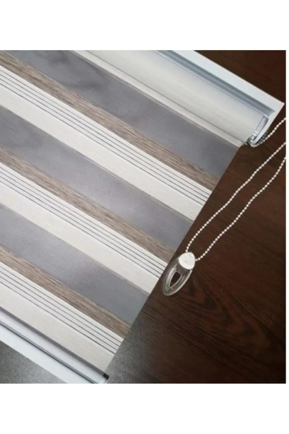 Lux Bambu Renk Geçişli Zebra Stor Perde Alüminyum Kasalı Yüksek K