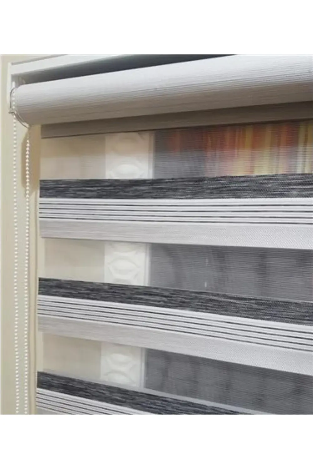 Lux Bambu Renk Geçişli Zebra Stor Perde Alüminyum Kasalı Yüksek K