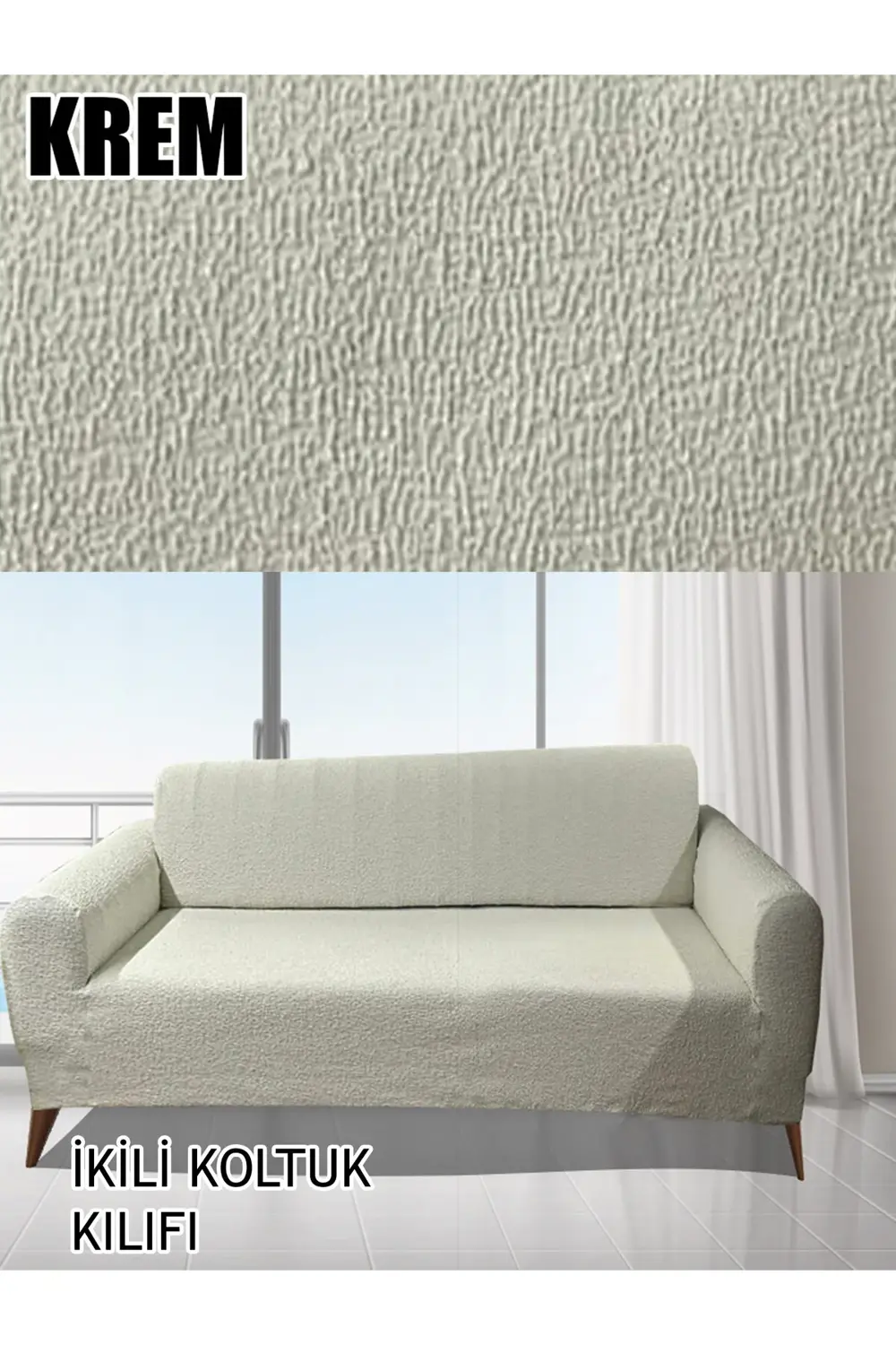 LUX BOHEM PAMUKLU KUMAŞ ÇİFT KİŞİLİK KOLTUK KILIFI KOMPLE GİYDİRM