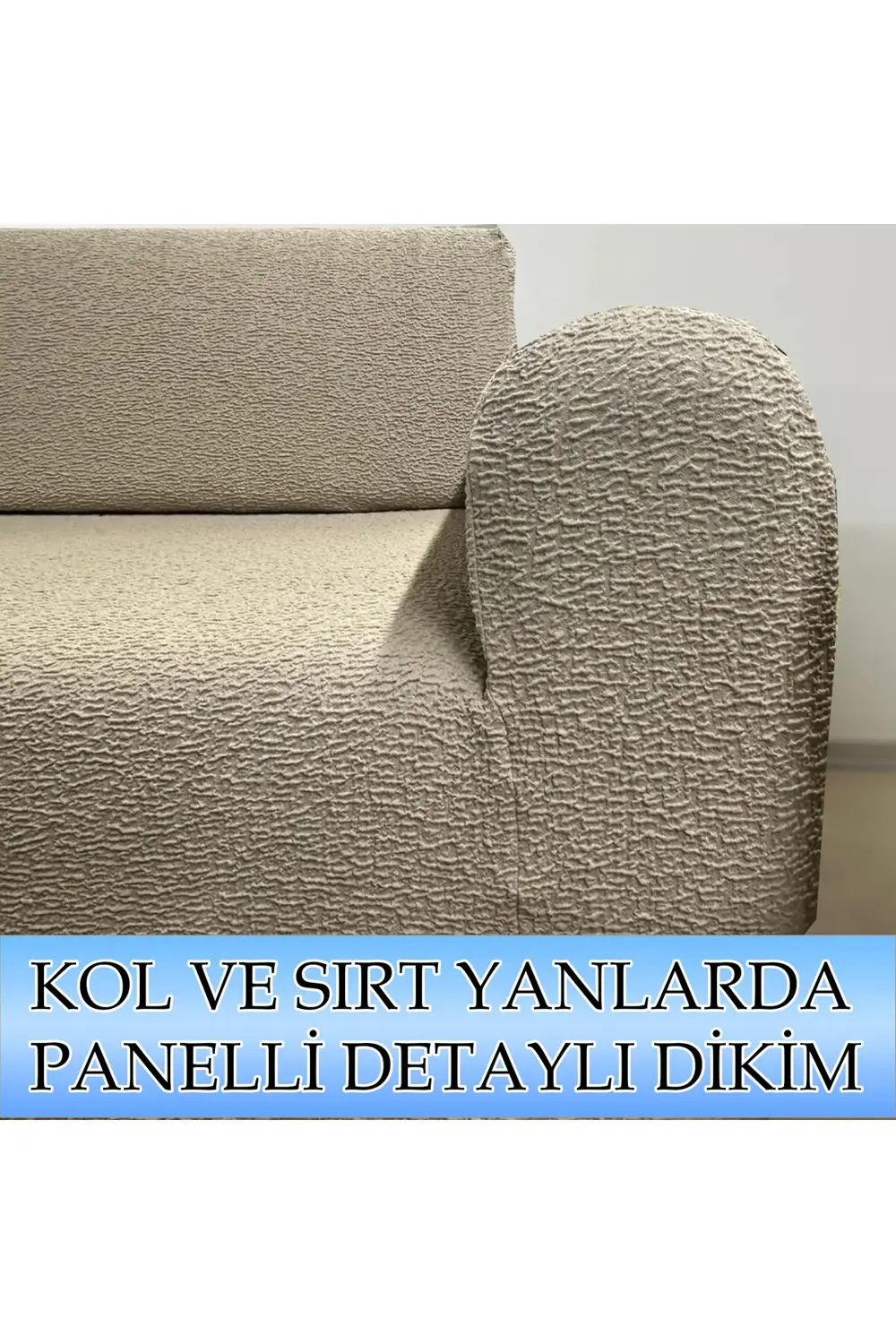 LUX BOHEM PAMUKLU KUMAŞ KOLTUK-KANEPE KILIFI 3LÜ KOMPLE GİYDİRME