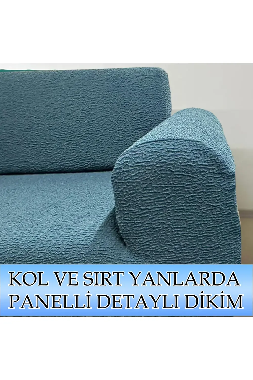 LUX BOHEM PAMUKLU KUMAŞ KOLTUK KILIFI SETİ - 3+3+1+1 SET 7 KG GEL
