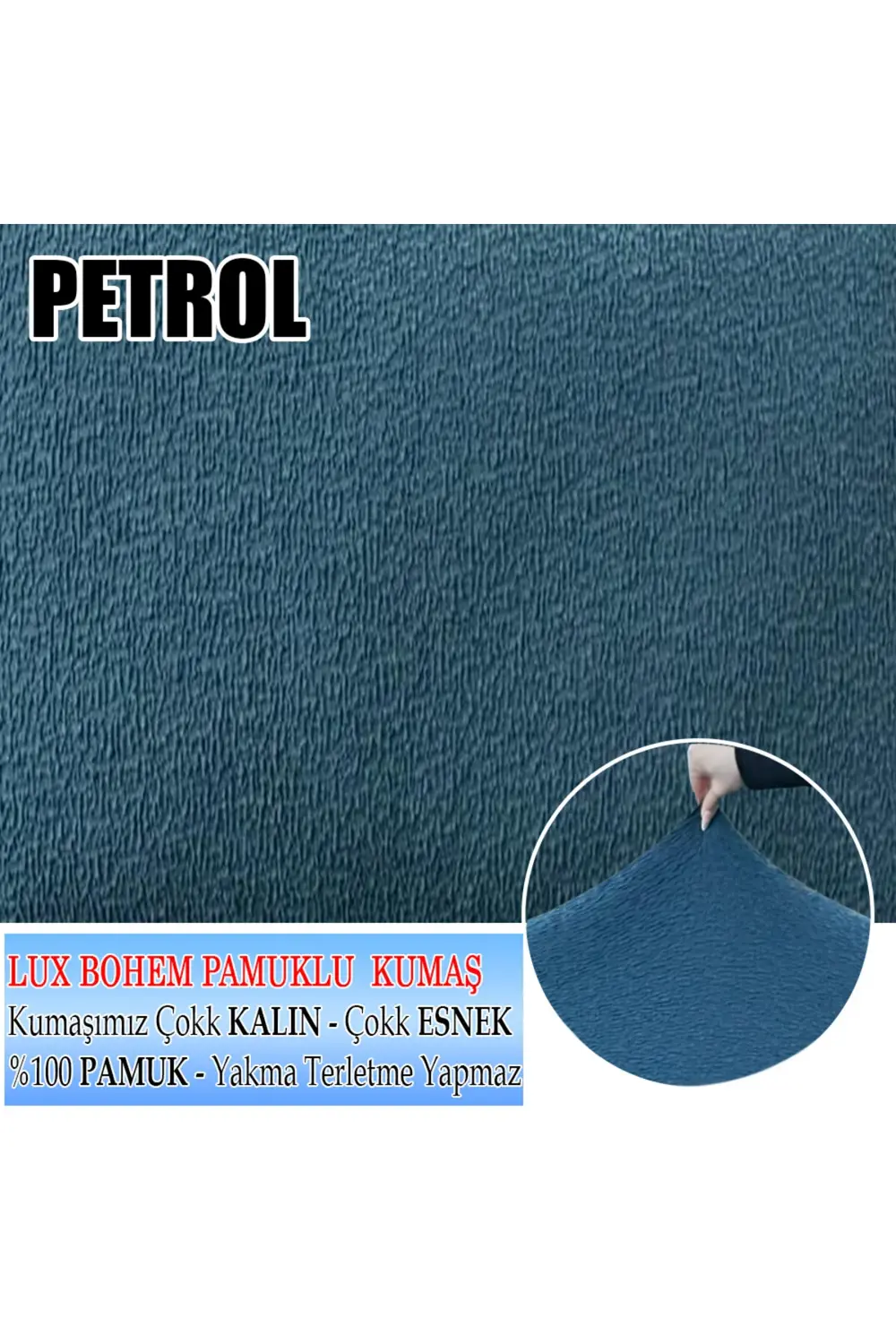 LUX BOHEM PAMUKLU KUMAŞ KOLTUK KILIFI SETİ - 3+3+1+1 SET 7 KG GEL