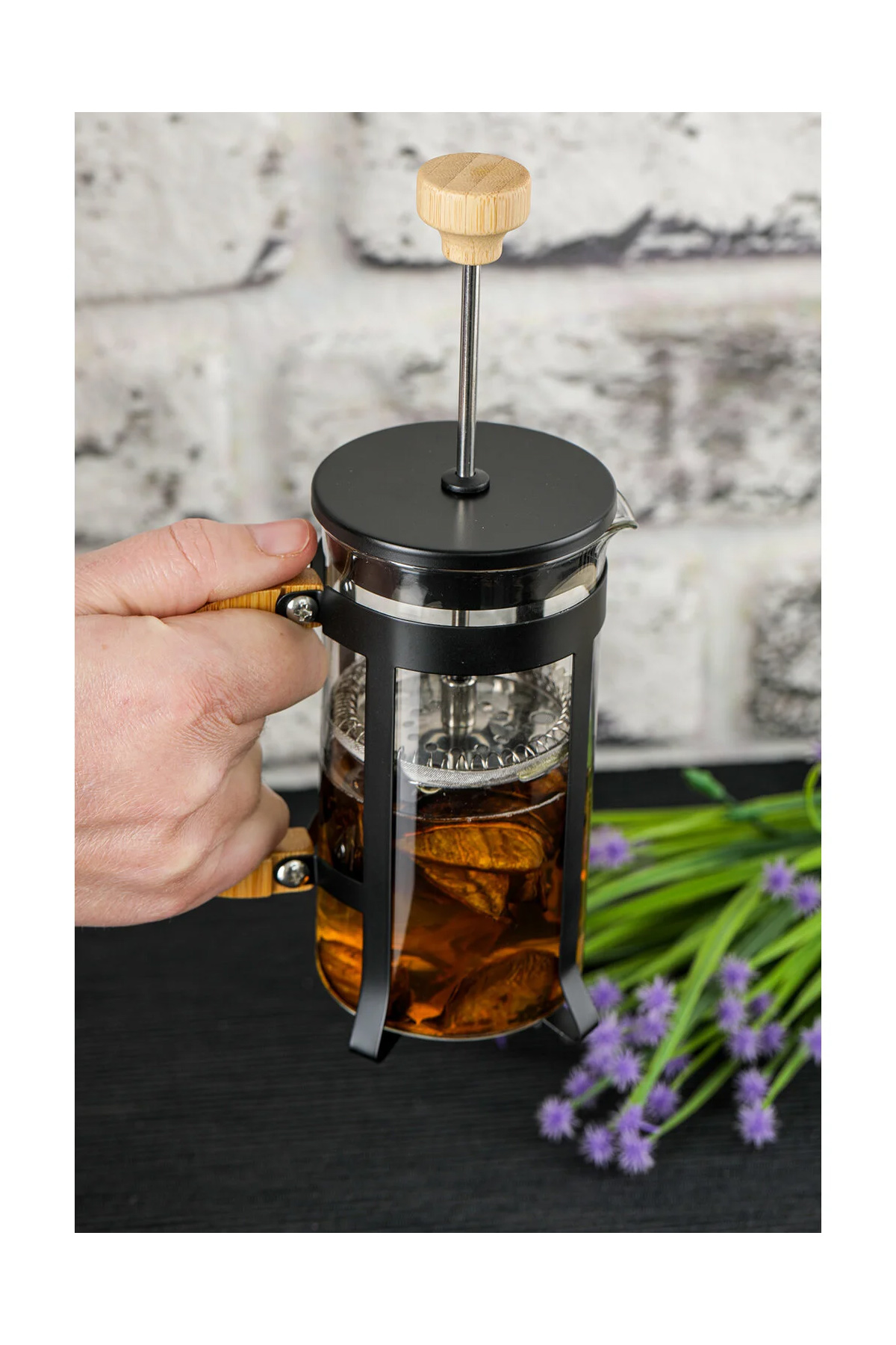 Just Cheap Store Lüx Cam 350 Ml French Press Siyah