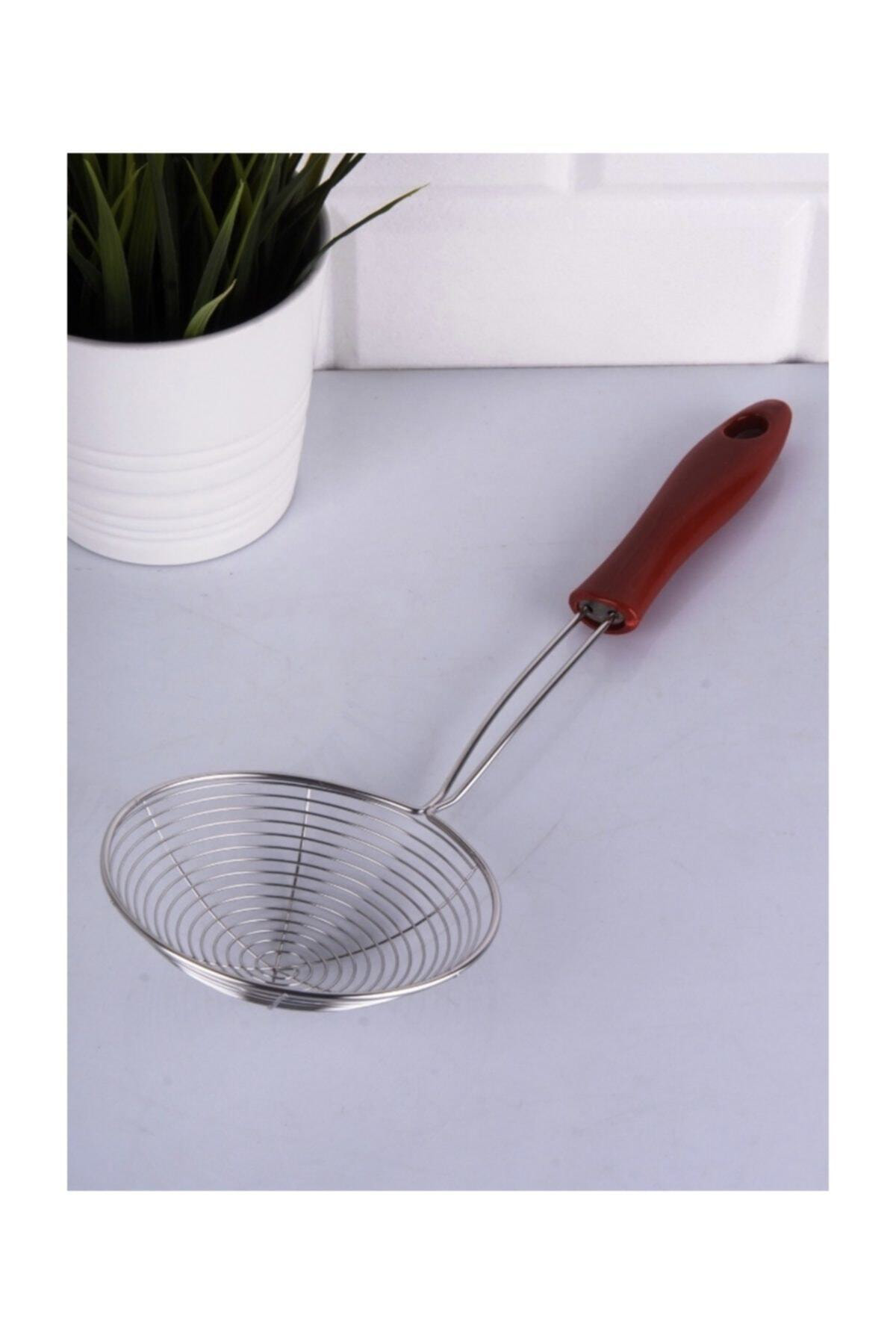 Mitra Lüx Çelik Yağ Kızartma Kevgiri 14 Cm